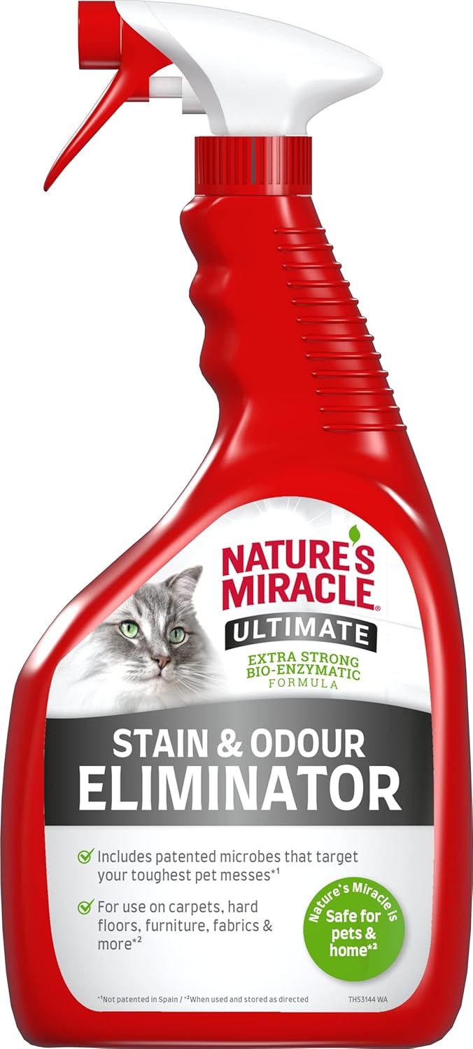 Nature's Miracle Ultimate Cat Stain & Odour Eliminator - Extra Strong Bio-Enzymatic Formula (1.03 kg)