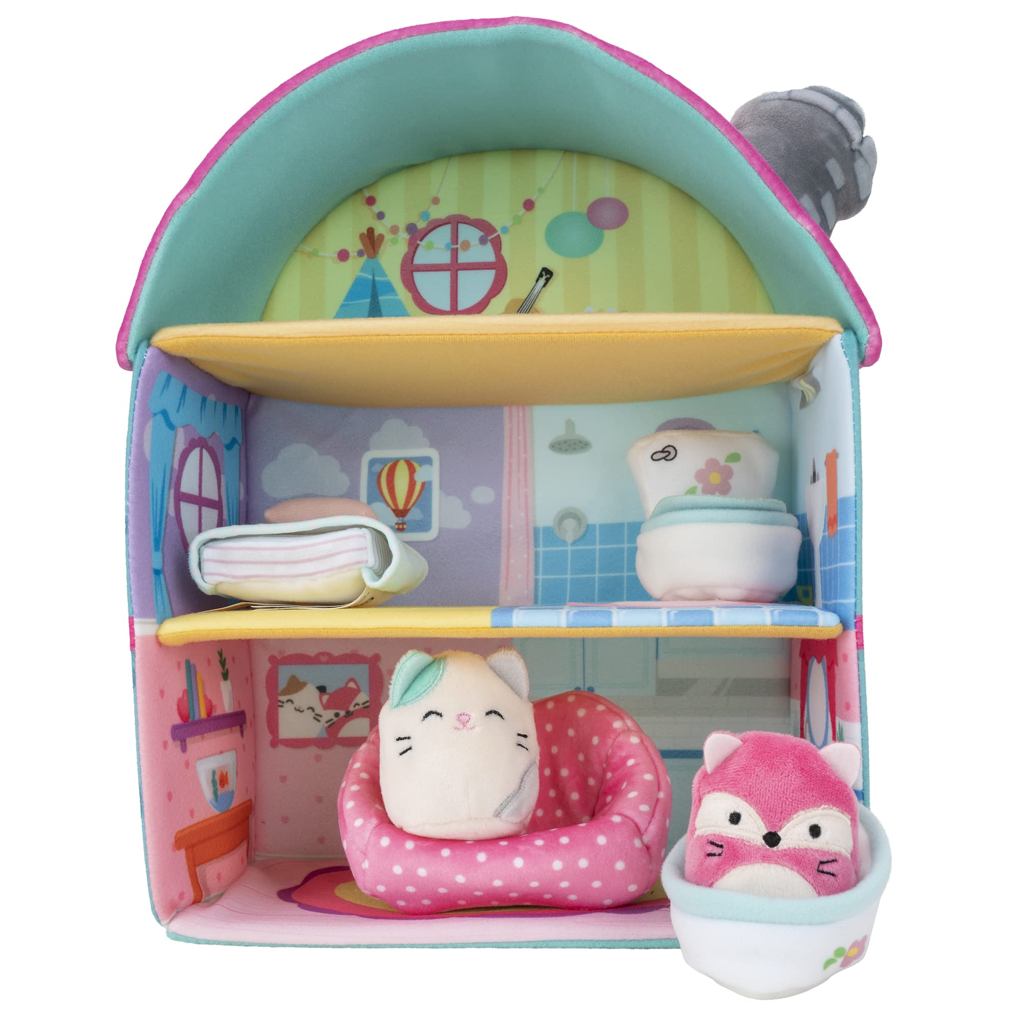 Squishville Fifi's Cottage Townhouse Playset with Cam & Fifi Mini Squishmallows - 2" Plush Toy Set