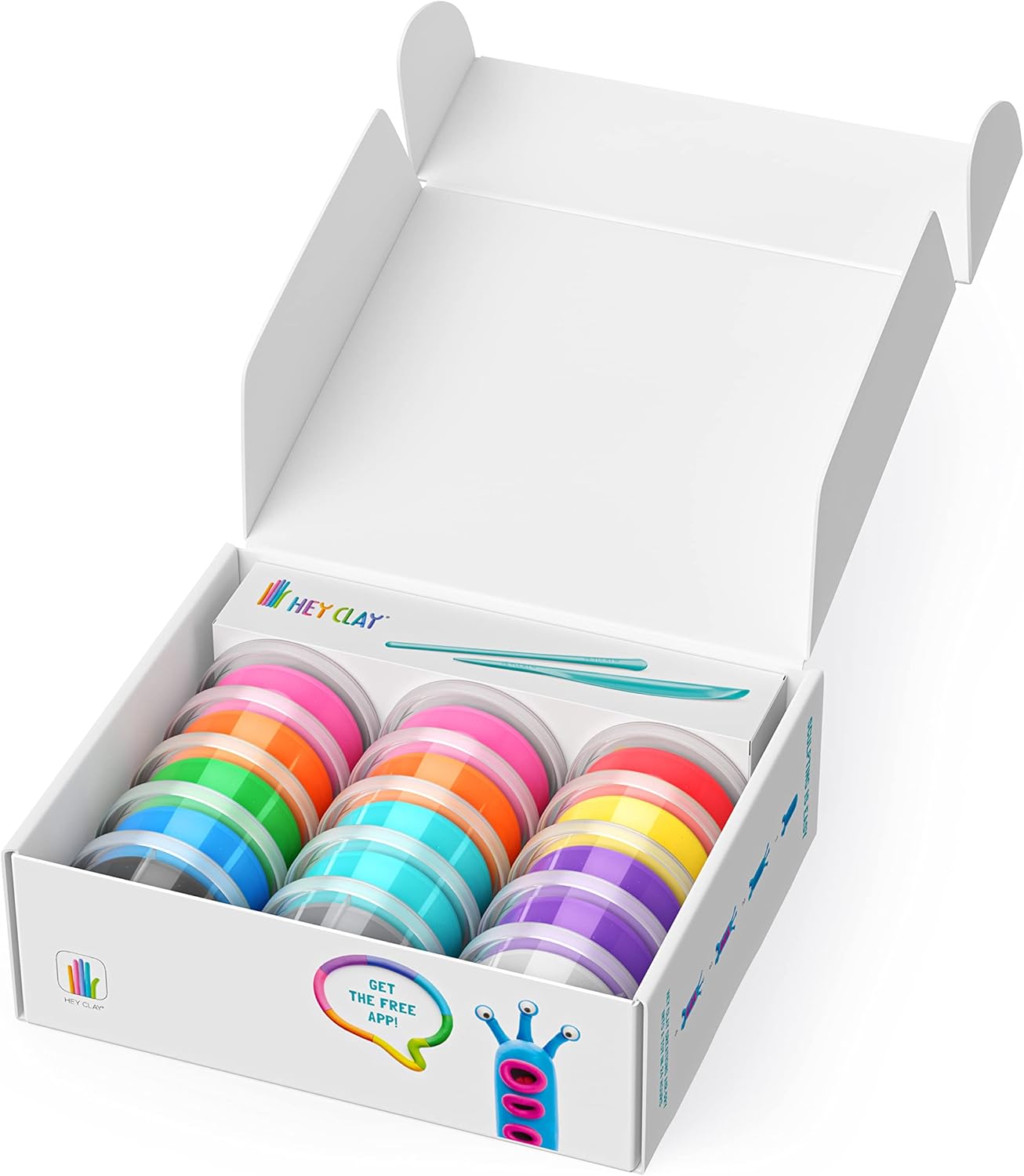 Hey Clay Aliens Set - Air Dry Modeling Clay for Kids - Creative Arts & Crafts Play 4