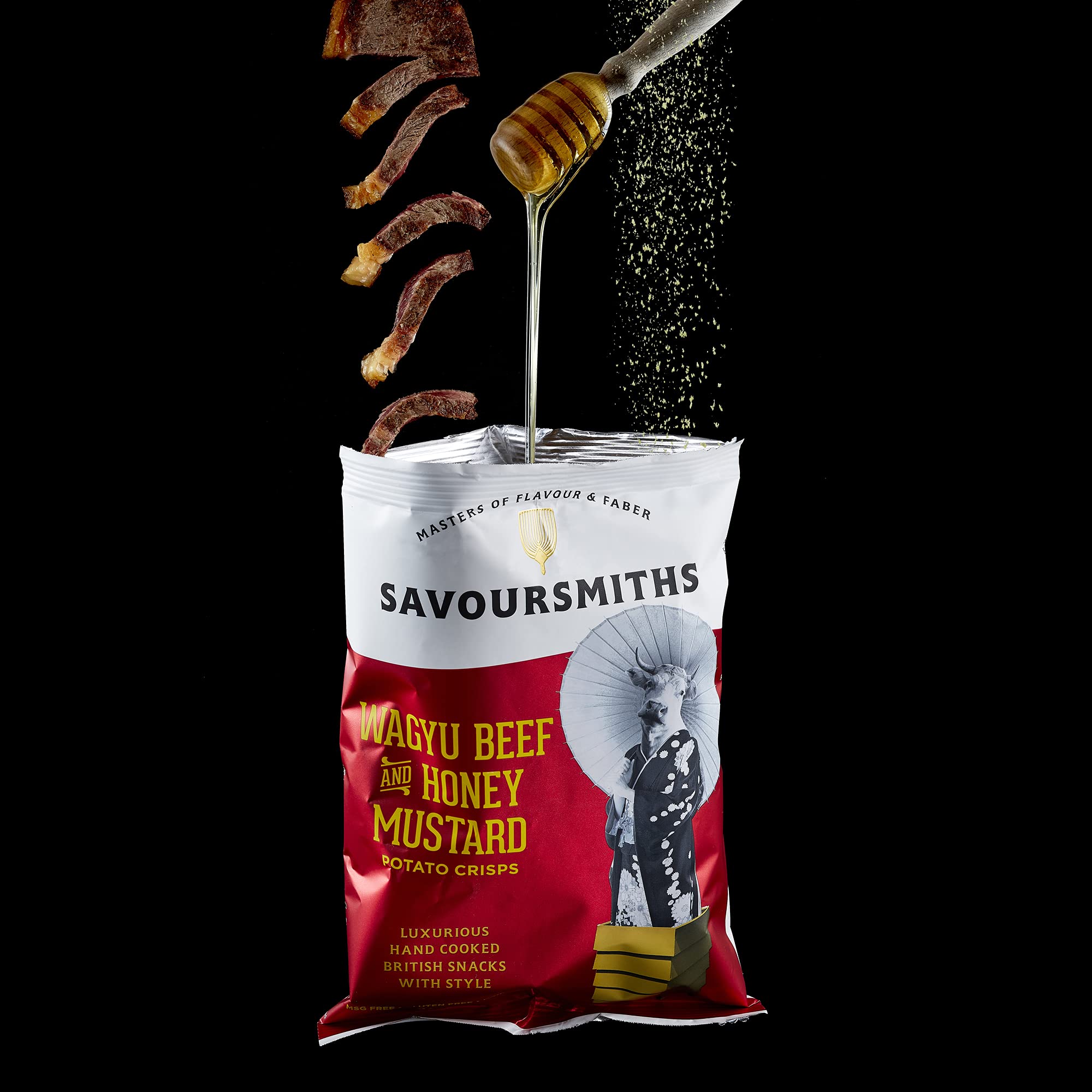 SAVOURSMITHS Wagyu Beef with Honey Mustard Hand-Cooked Potato Crisps 40g 11