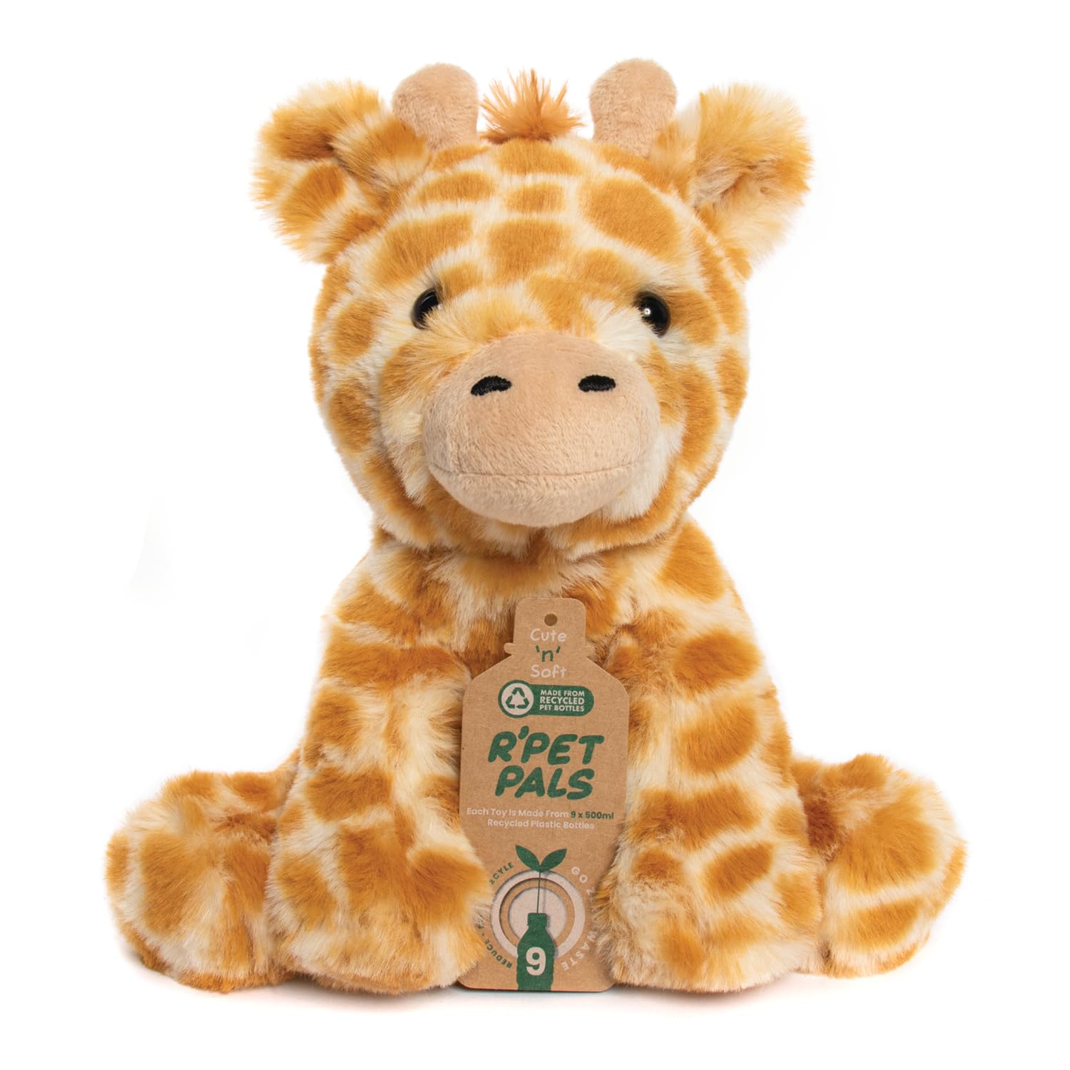 Lesser & Pavey RPET Pals Gina Sitting Giraffe - Eco-Friendly Plush Stuffed Animal