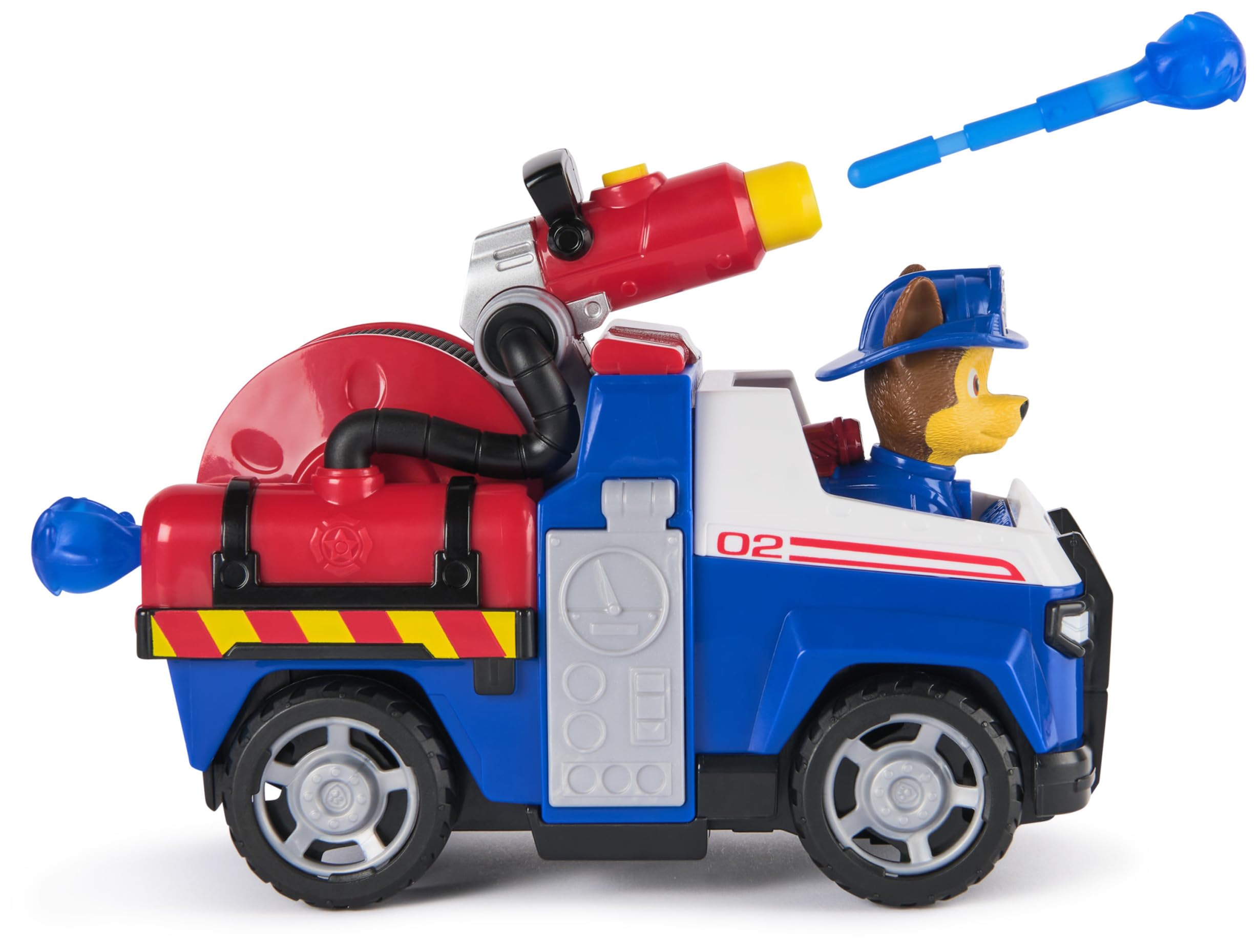 Paw Patrol Chase Rescue Fire Cruiser with Action Figure & Projectile Launcher - Fire Truck Playset for Kids 3+ 5
