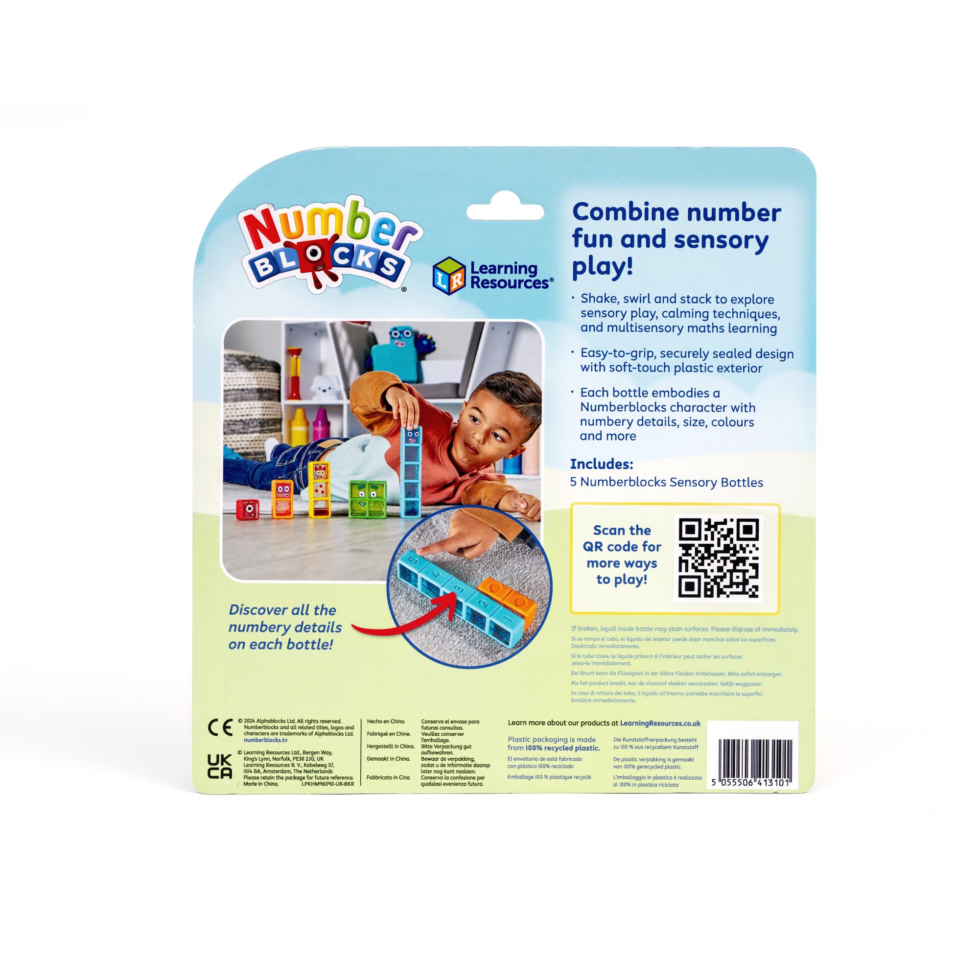 Learning Resources Numberblocks One to Five Sensory Bottles - Educational Fidget Toys for Ages 3+ 3