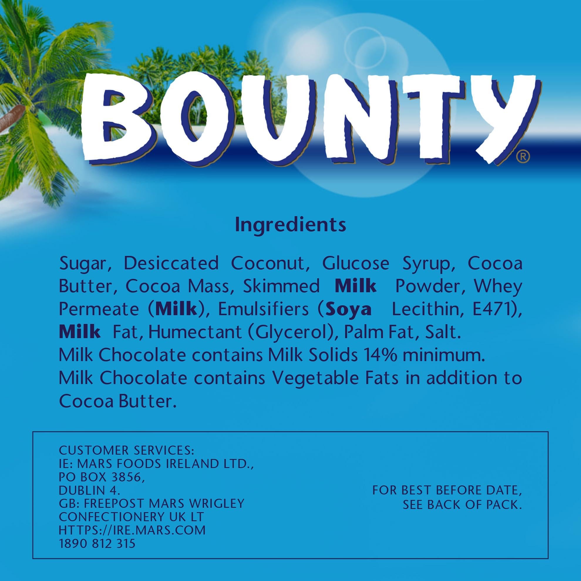 Bounty Coconut & Milk Chocolate Box, Bulk 24-Pack, 57g Bars 6