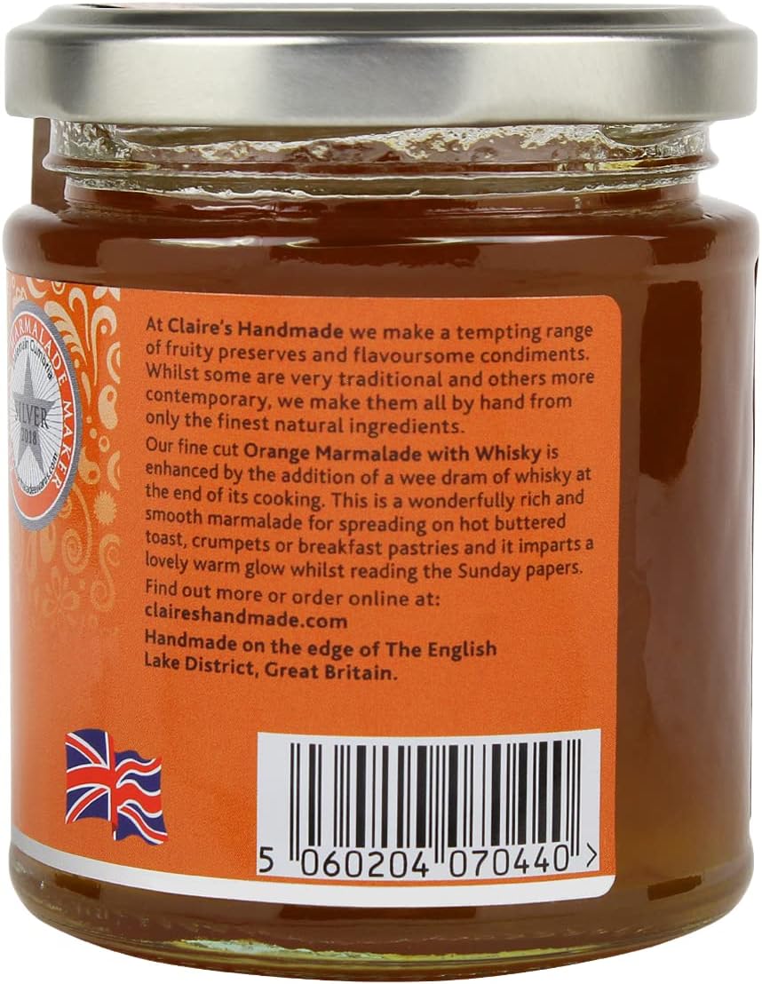 Claire's Handmade Orange Marmalade with Whisky (227g) - Award Winning 4