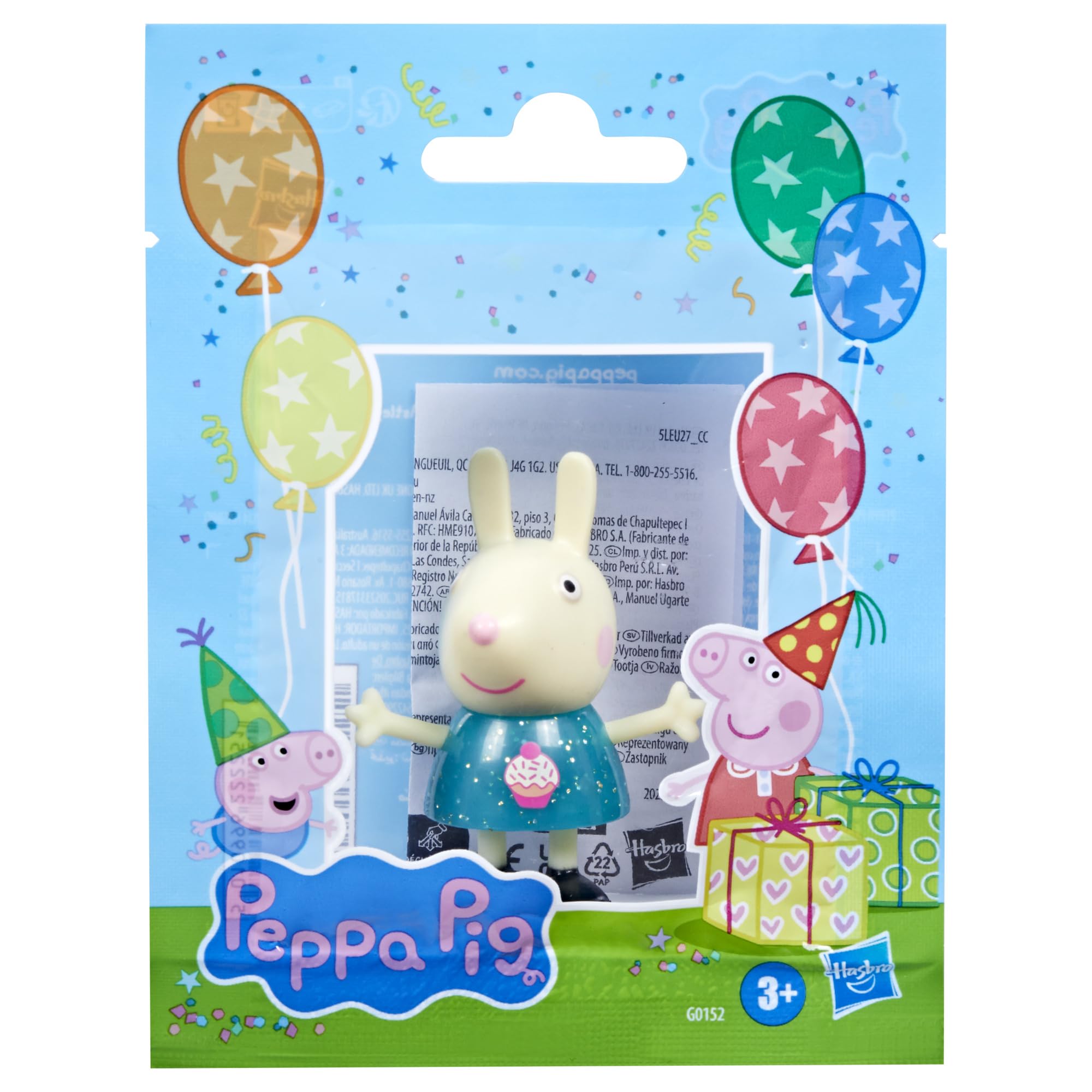 Peppa Pig Peppa’s Party Friends Figure - Shimmery Festive Outfit, 7.5 cm Poseable Action Figure for Kids 3+ 6