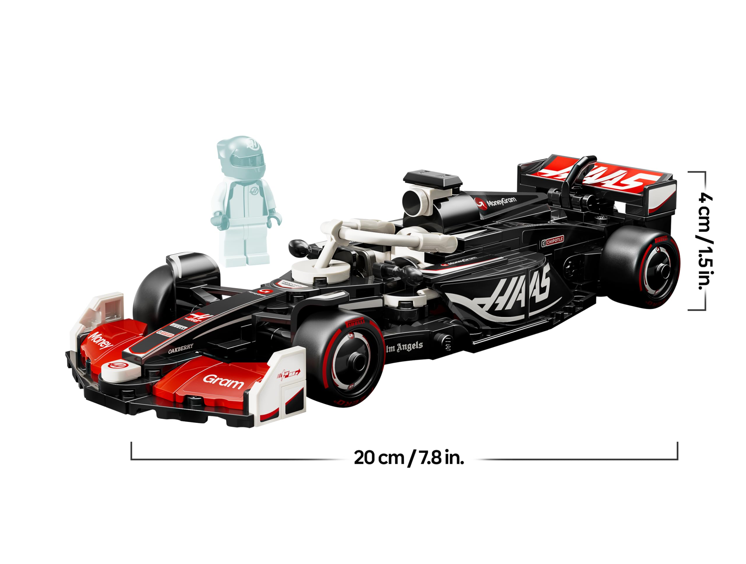 LEGO Speed Champions MoneyGram Haas F1 Team VF-24 Race Car Toy with Driver Minifigure - Building Set for 10+ 15