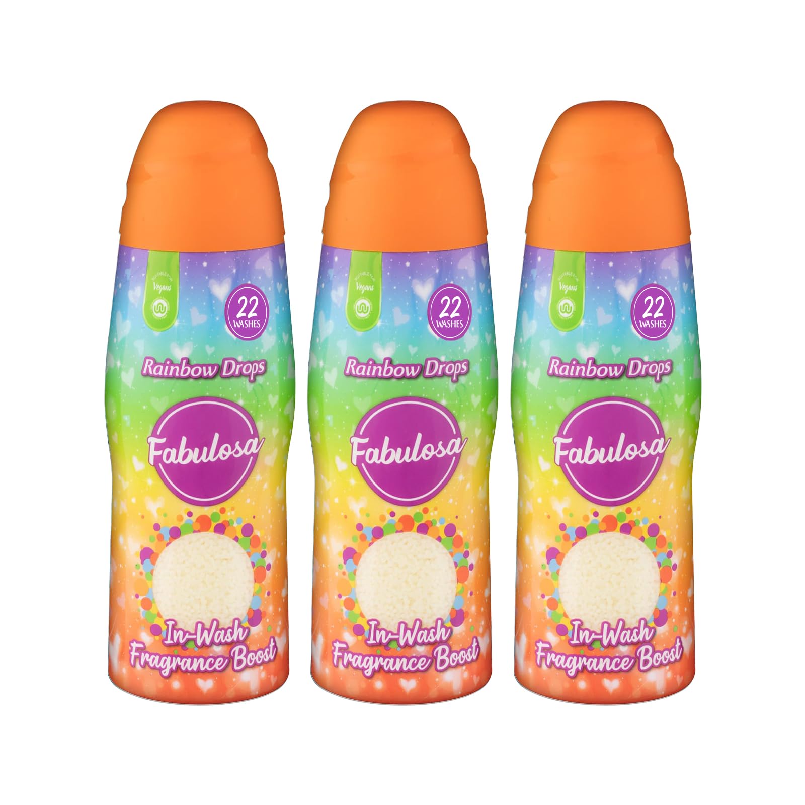 Fabulosa In-Wash Laundry Fragrance Boost Beads - Rainbow Drops Scent | 3 x 400g Pack 1