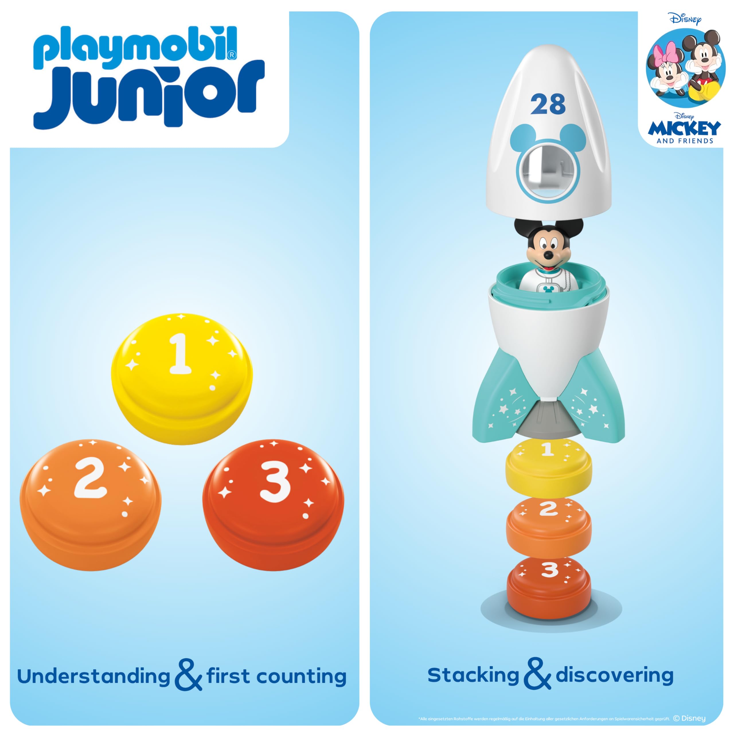 Playmobil Disney Mickey Mouse Rocket & Space Adventure Playset | Ages 1-4 | Bio-Based Plastic 4