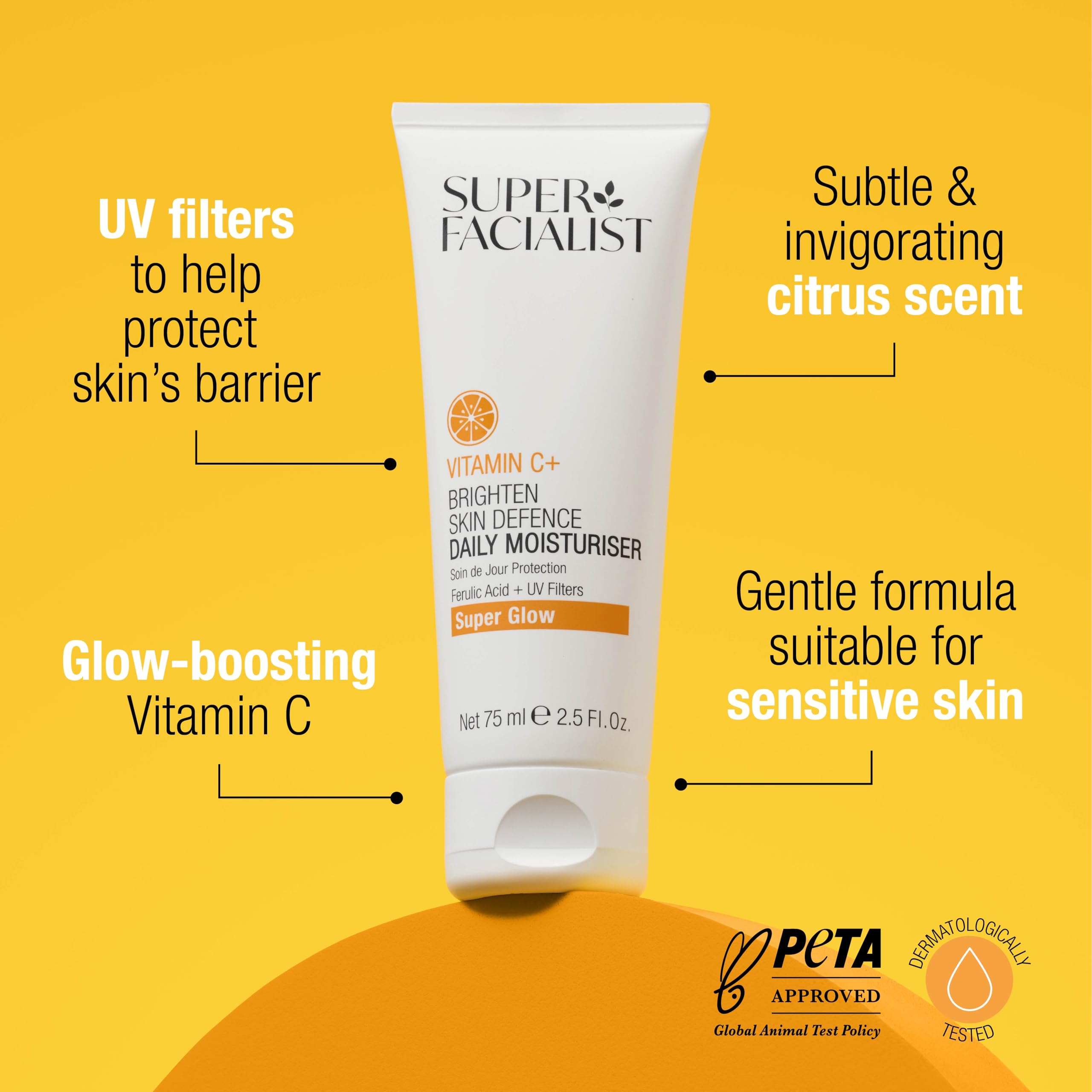 Super Facialist - Vitamin C + Skin Defence Daily Moisturiser Face Cream (80g) 3