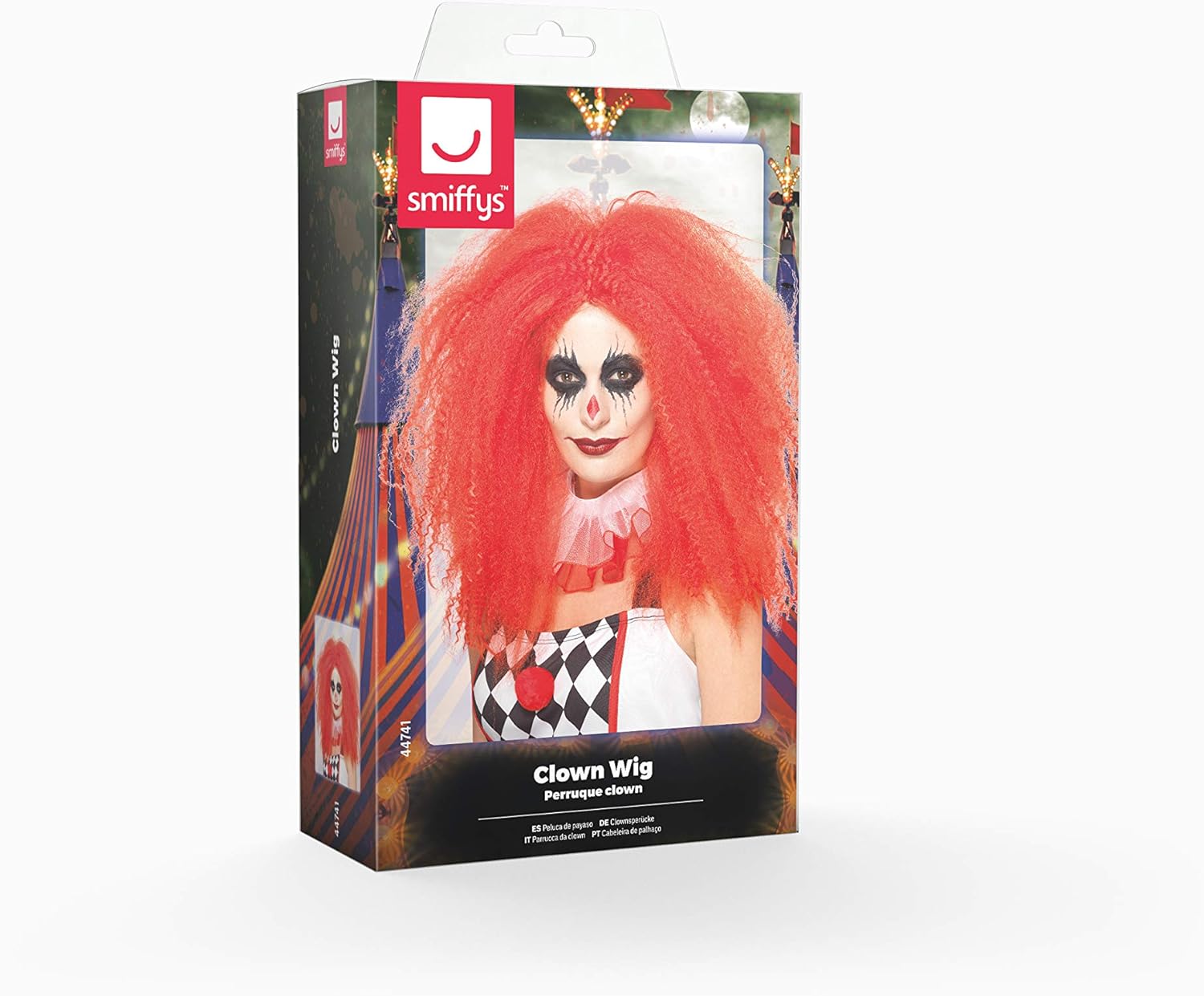 Smiffys Red Crimped Clown Wig for Women 3