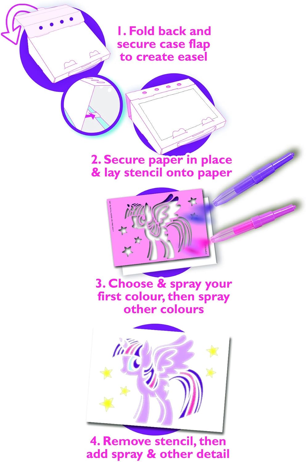 My Little Pony BLOPENS Creative Case - Airbrush Art Set for Kids 3