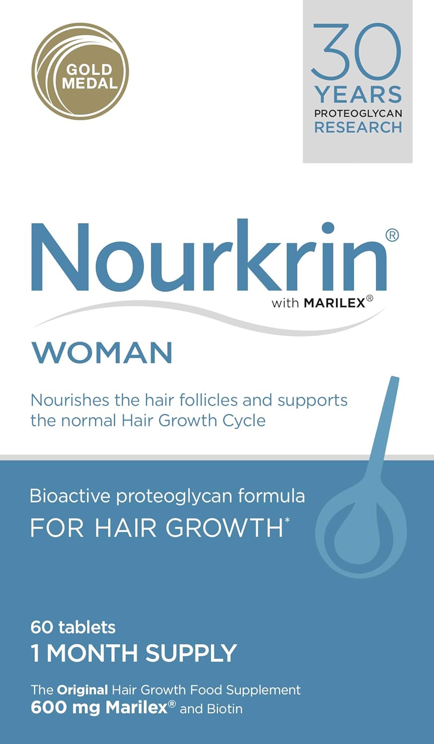 Nourkrin Woman Tablets (1 Month Supply), Multicoloured, 60 count 8