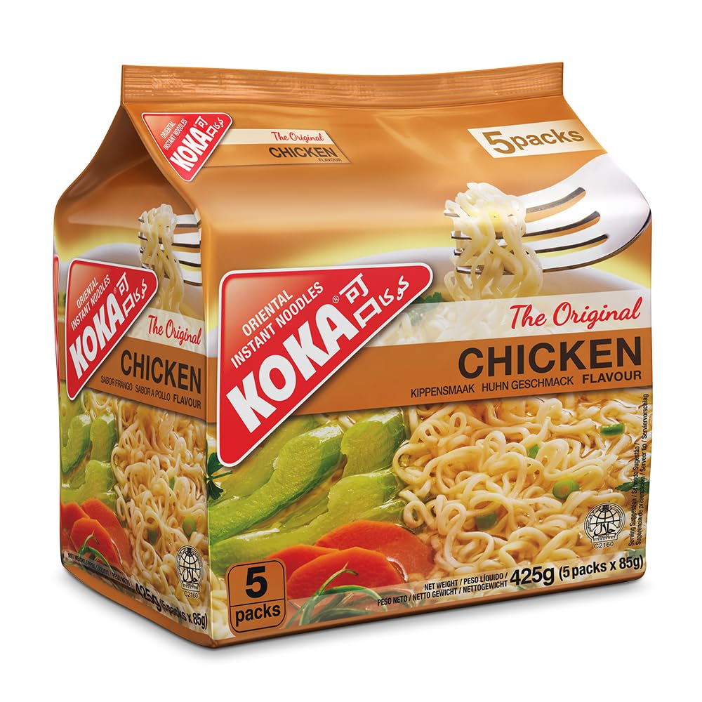 Koka Original Chicken Flavour Oriental Style Instant Noodles, 85g (Pack of 5)