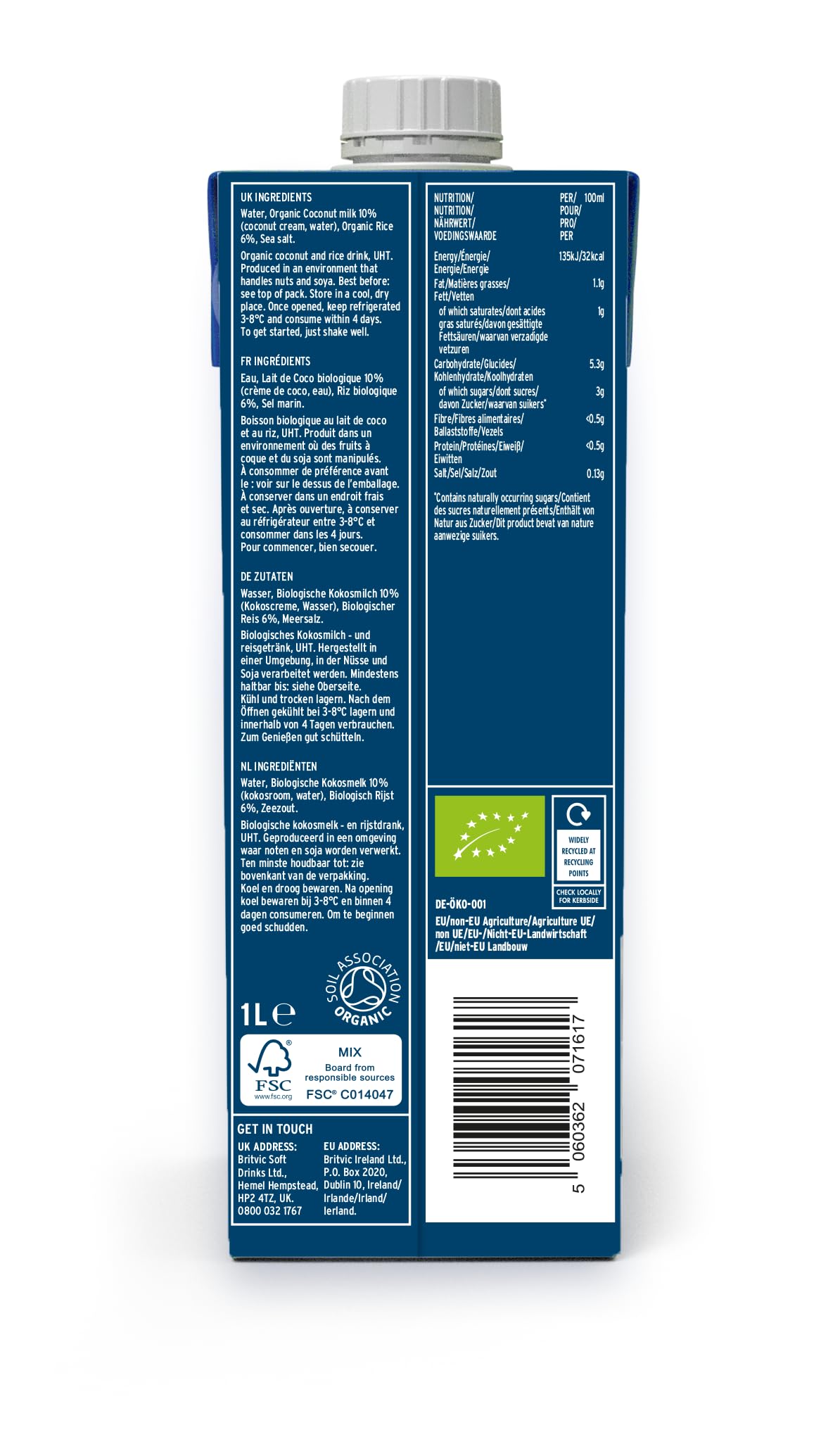 Plenish Organic Unsweetened Coconut Milk (1 Litre) 6