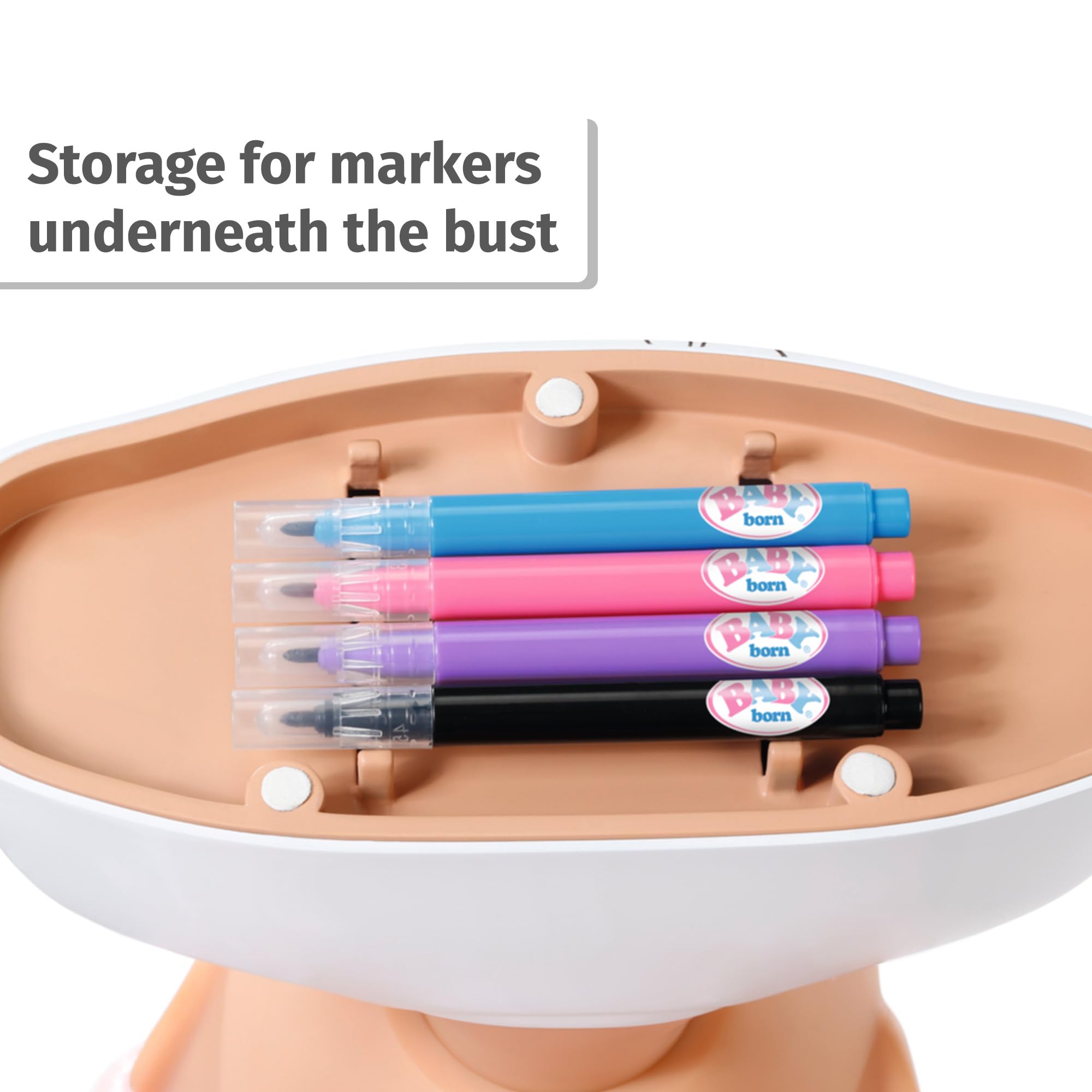 BABY born Styling Head Artist with Face Stencil and Hair Accessories 15