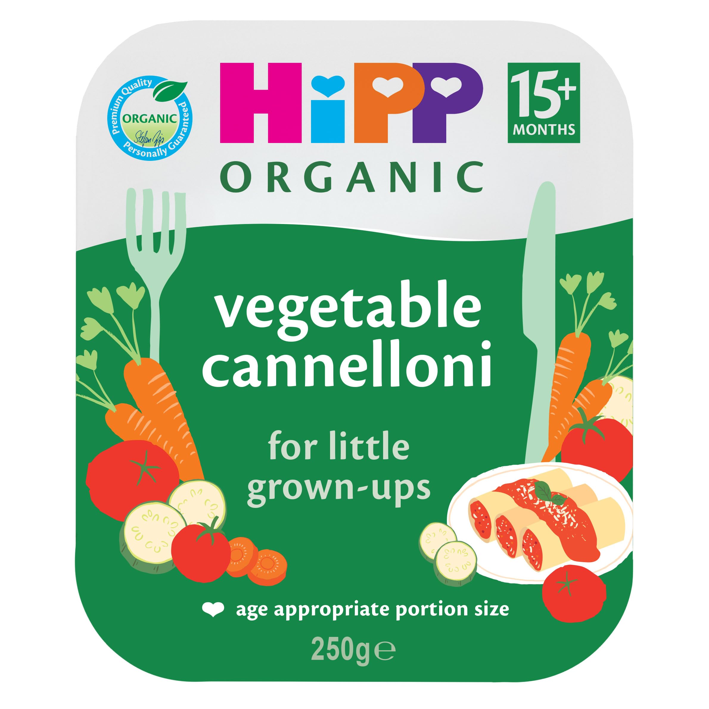 HiPP Organic Vegetable Cannelloni Toddler Meal 15+ Months 250g (Pack of 6)