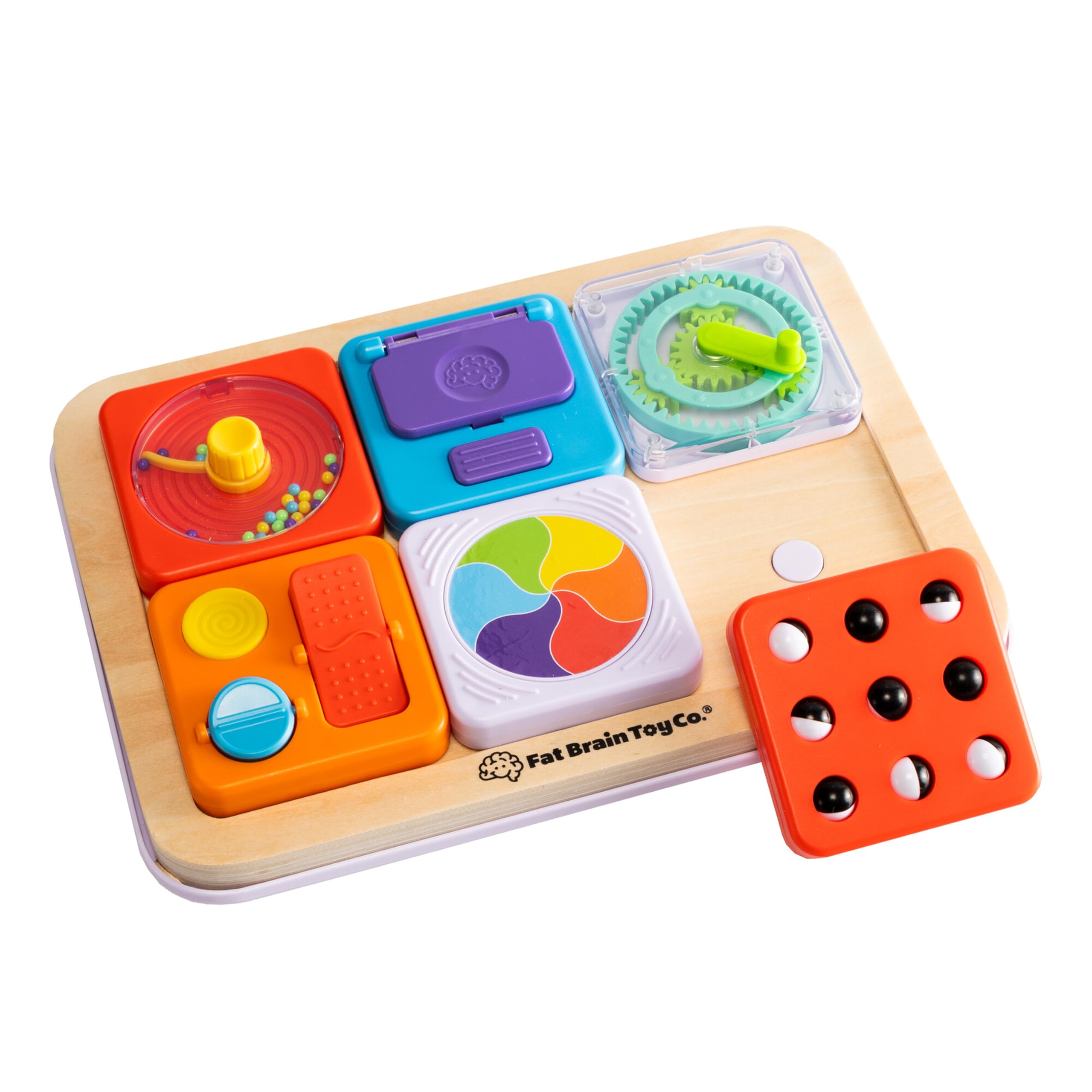 Fat Brain Toys PlayTab Essential Set Magnetic Sensory Activity Board for Ages 12 Months+