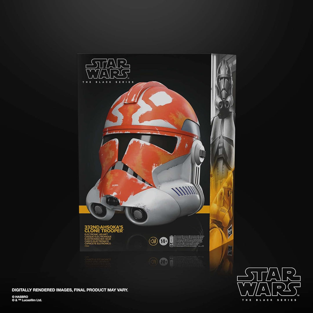 Star Wars 332nd Ahsoka’s Clone Trooper Premium Electronic Helmet Full-Scale Roleplay Helmet (F7943)