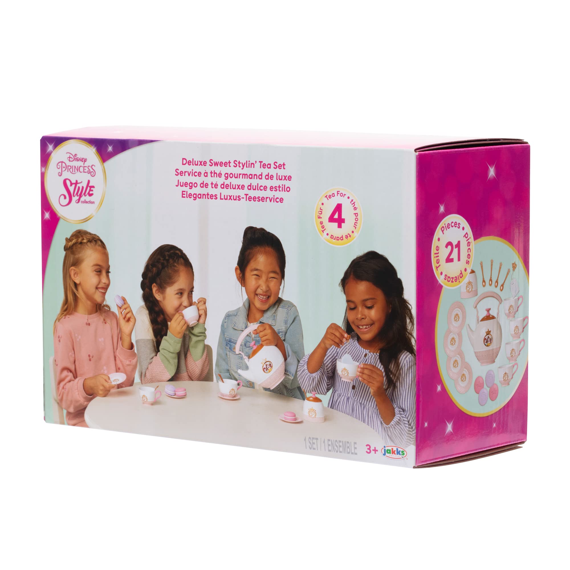 Disney Princess Style Collection 21-Piece Tea Set Playset for Girls Ages 3+ 18