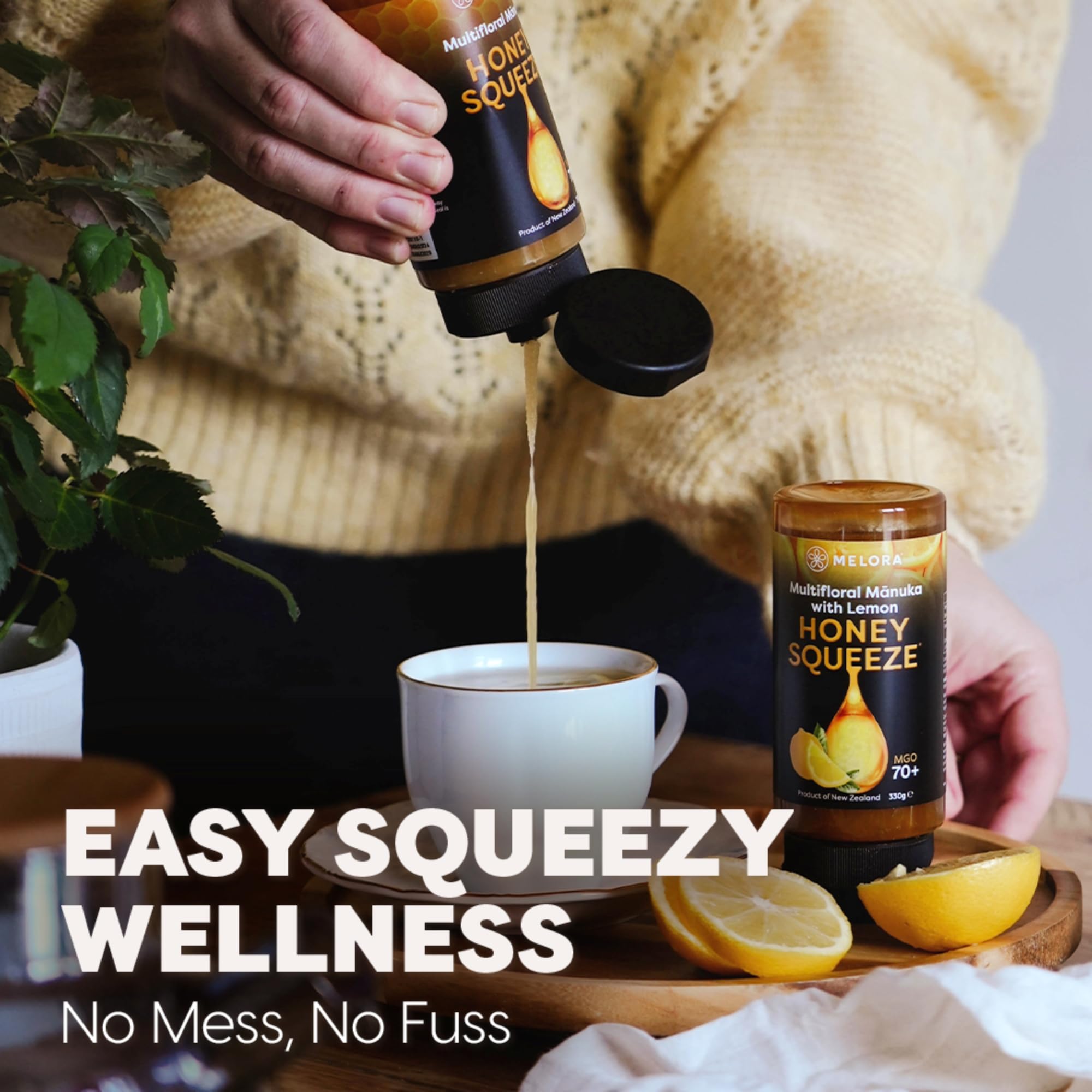 Melora 100% Pure Certified Mānuka Honey Squeeze Bottle | 330g | MGO Content 2
