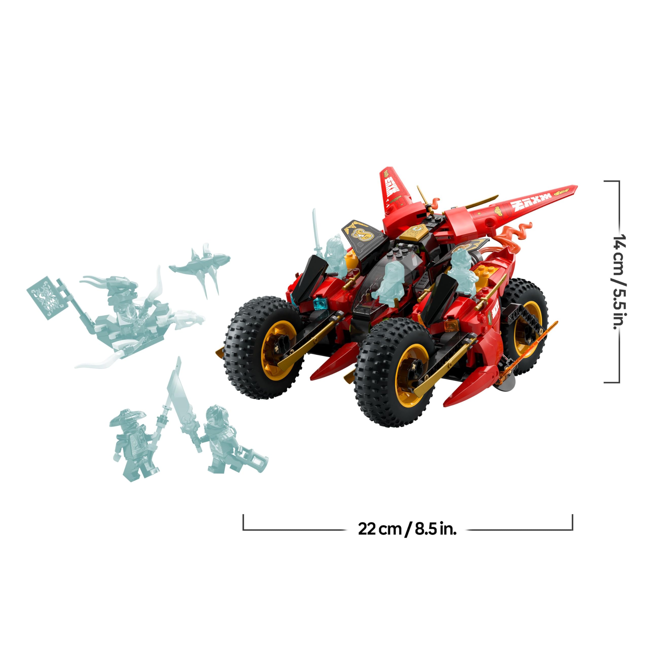 LEGO NINJAGO Ninja Combat Vehicle - 3-in-1 Set with 6 Minifigures | Model 71844 | Ages 8+ 8