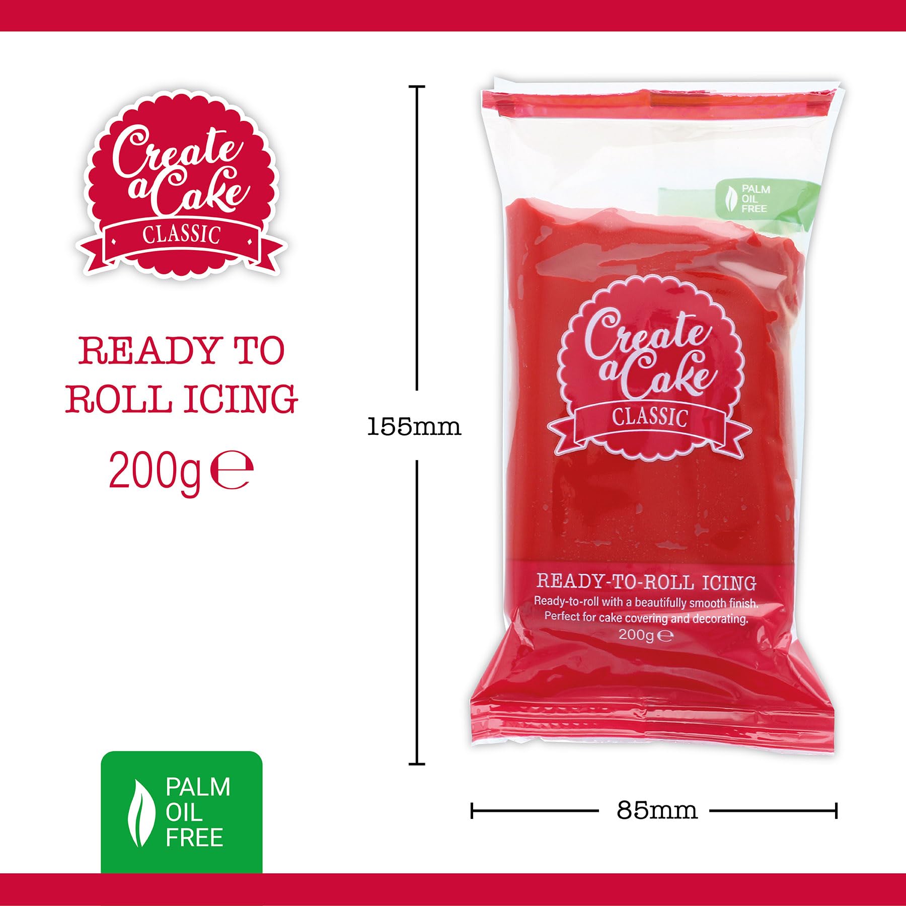 Culpitt - Create A Cake Ready to Roll Icing Red, Green & White Christmas Multipack 3
