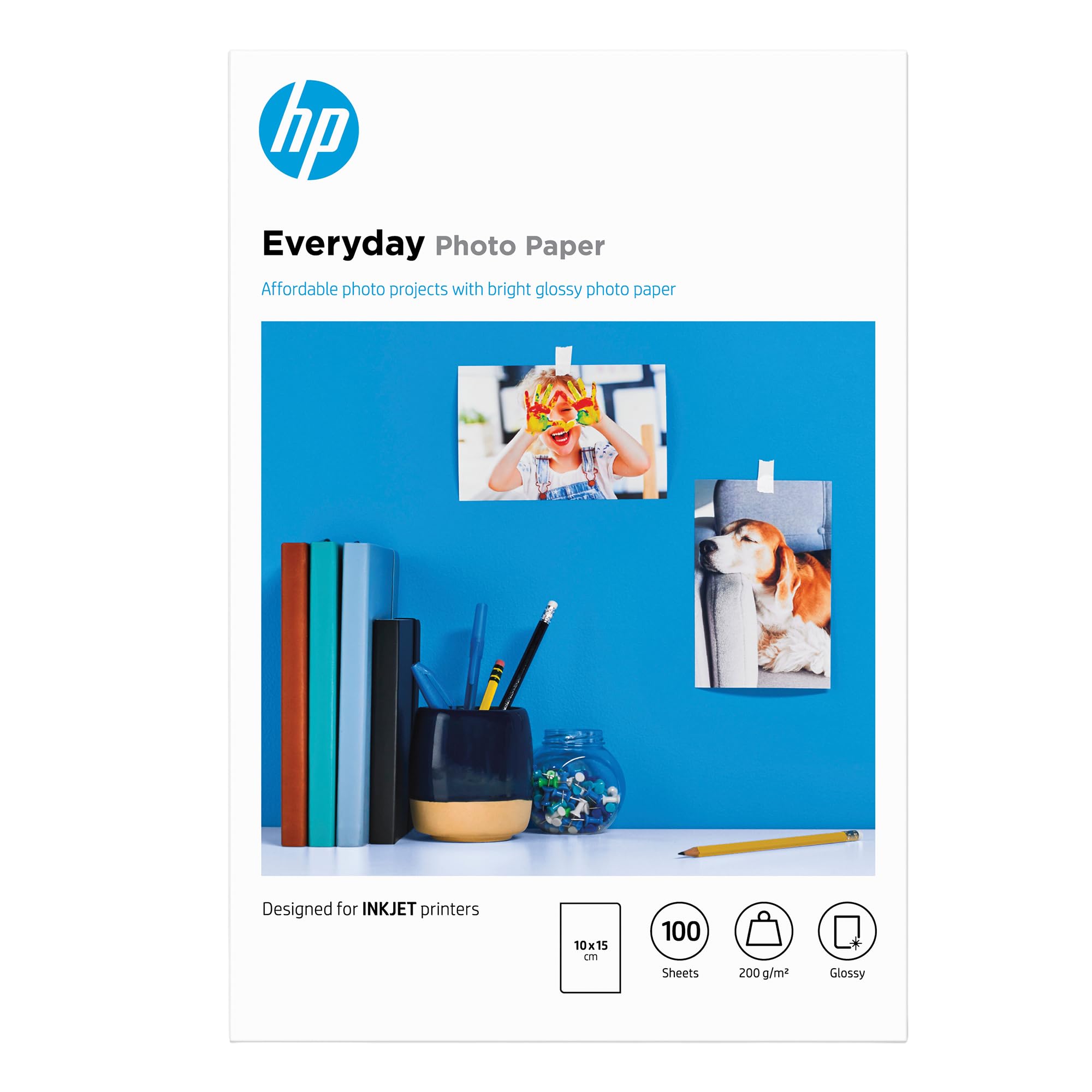 HP Everyday Glossy Photo Paper - 10 x 15 cm, 200 GSM, 100 Sheets | CR757A