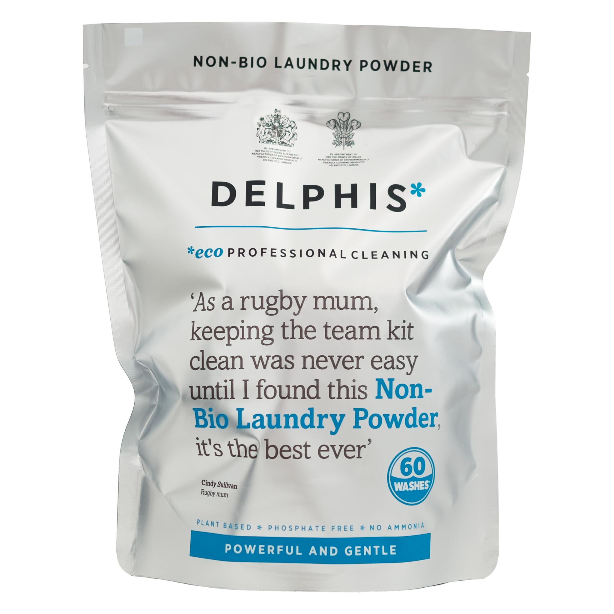 DELPHISECO Non-Bio Washing Powder Pouch | 60 Washes | Eco-Friendly Laundry Detergent