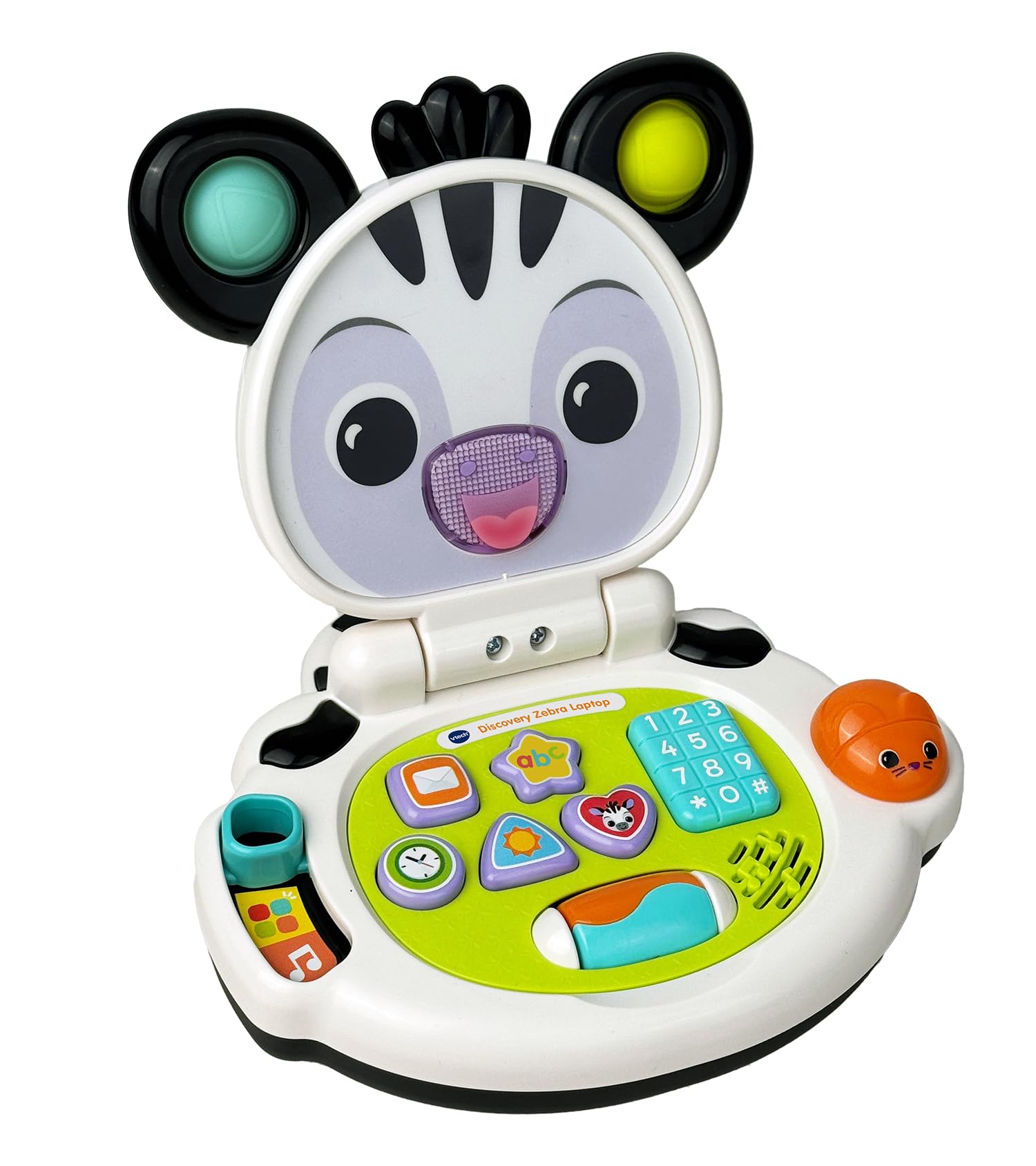 VTech Baby Discovery Zebra Laptop - Interactive Educational Toy for 3 Months to 2 Years