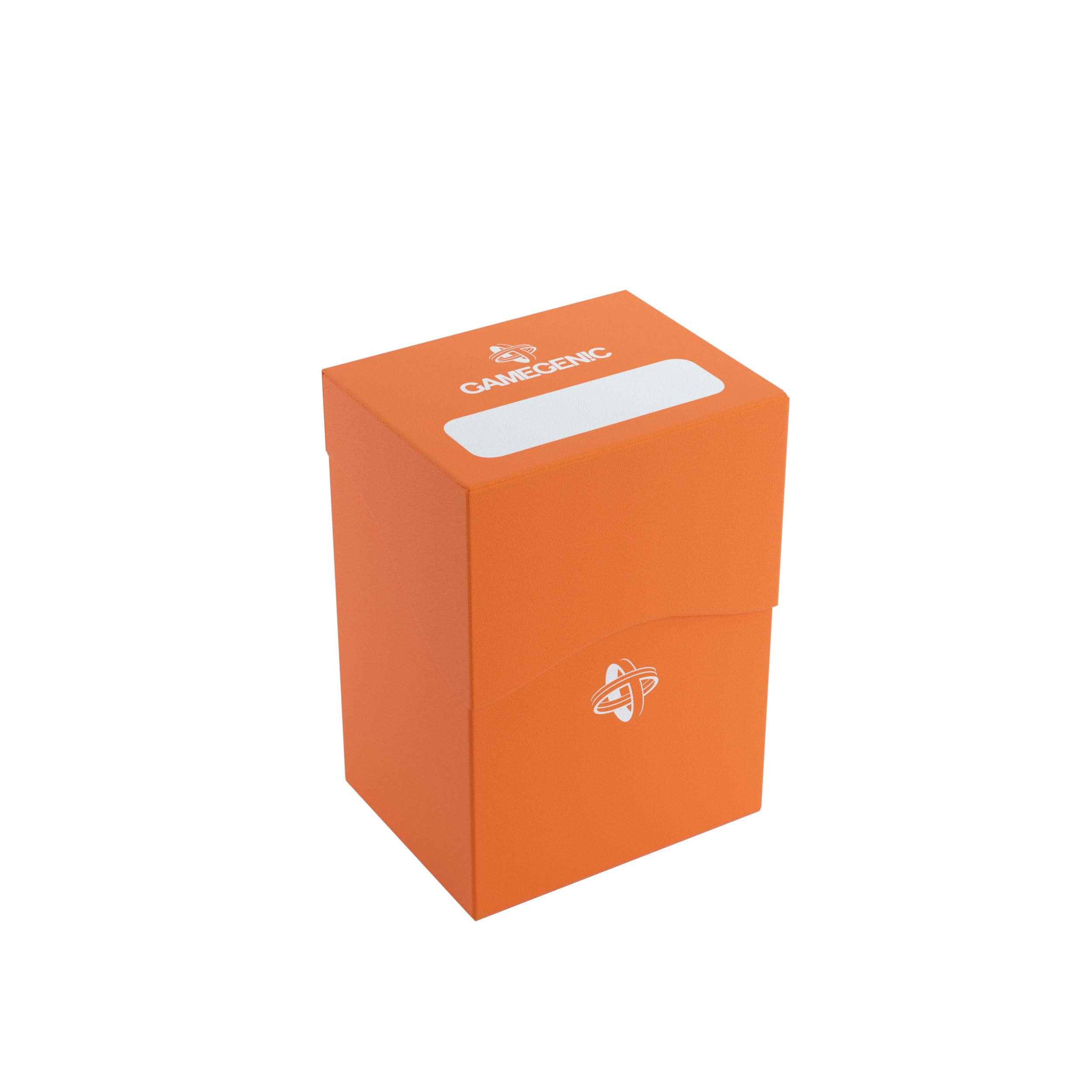 Gamegenic 80-Card Deck Holder - Orange | Self-Closing Lid | Acid-Free Storage