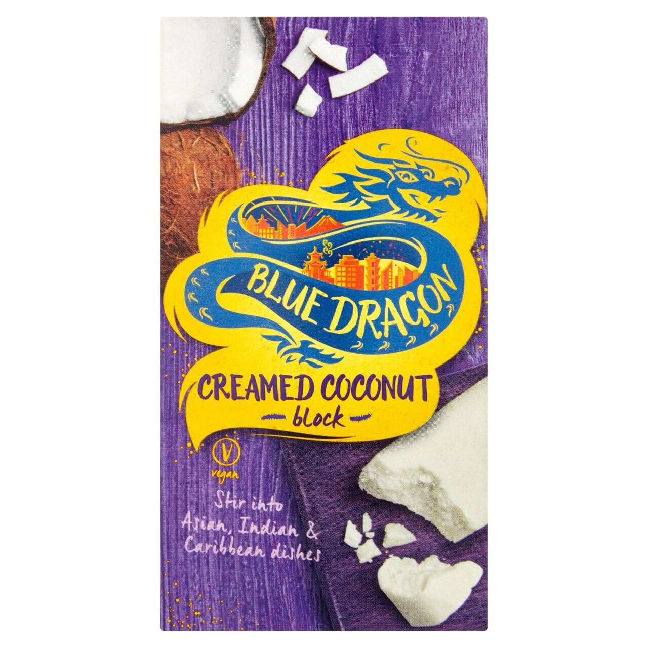 Blue Dragon Creamed Coconut Block - 200g | 100% Coconut | Vegan Friendly 1