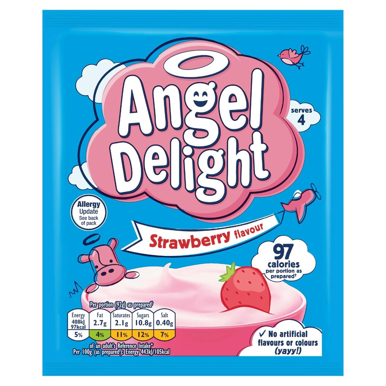 Angel Delight - Strawberry Flavour Instant Dessert Mix, 59 g Sachet 4