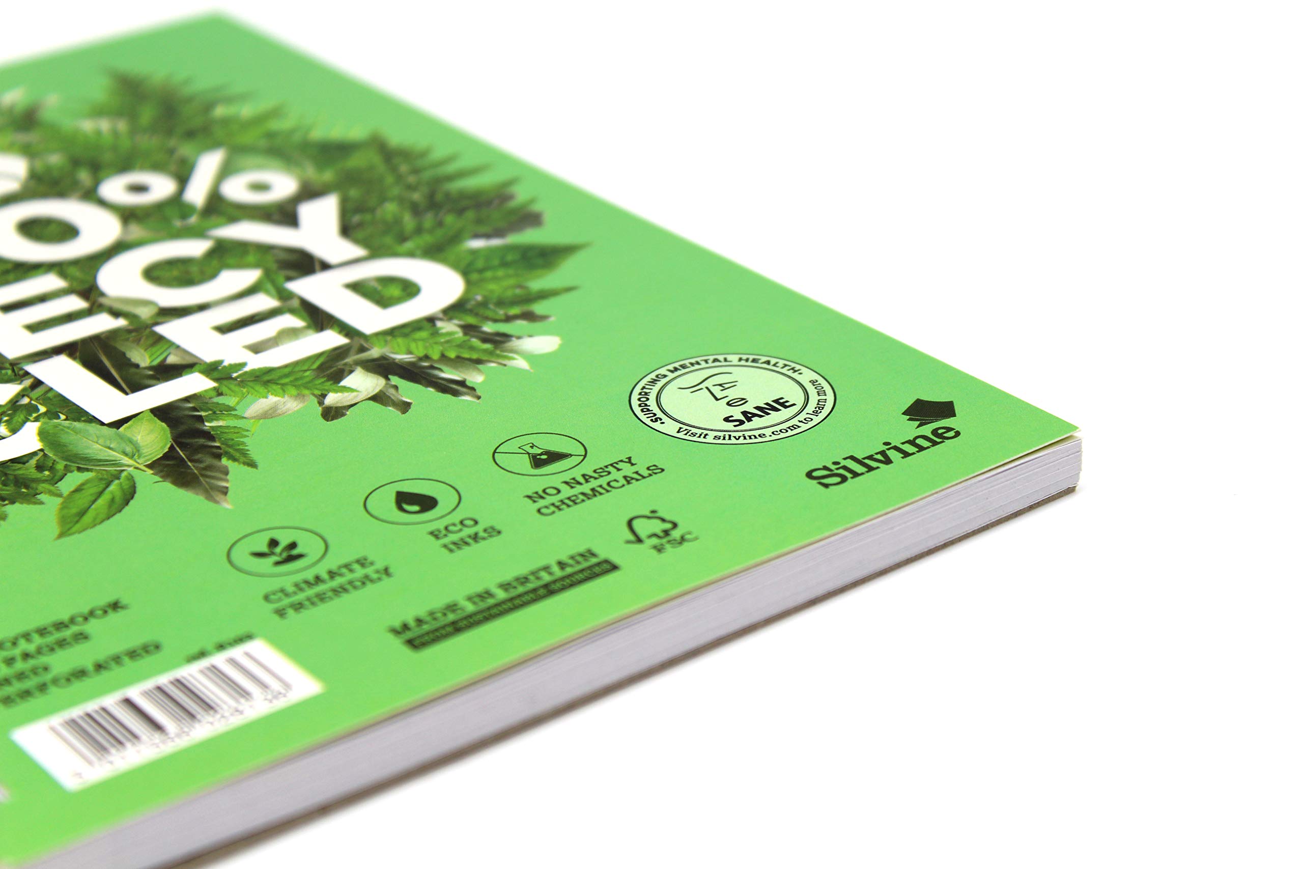 Silvine A5 Premium Recycled Wirebound Notebook - 120 Lined Pages | 80gsm | Soft Cover