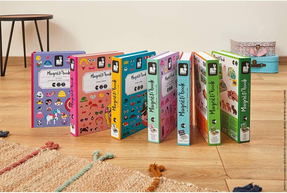 Janod Magnéti'book Girl's Crazy Faces - Magnetic Educational Game for Ages 3-8 10