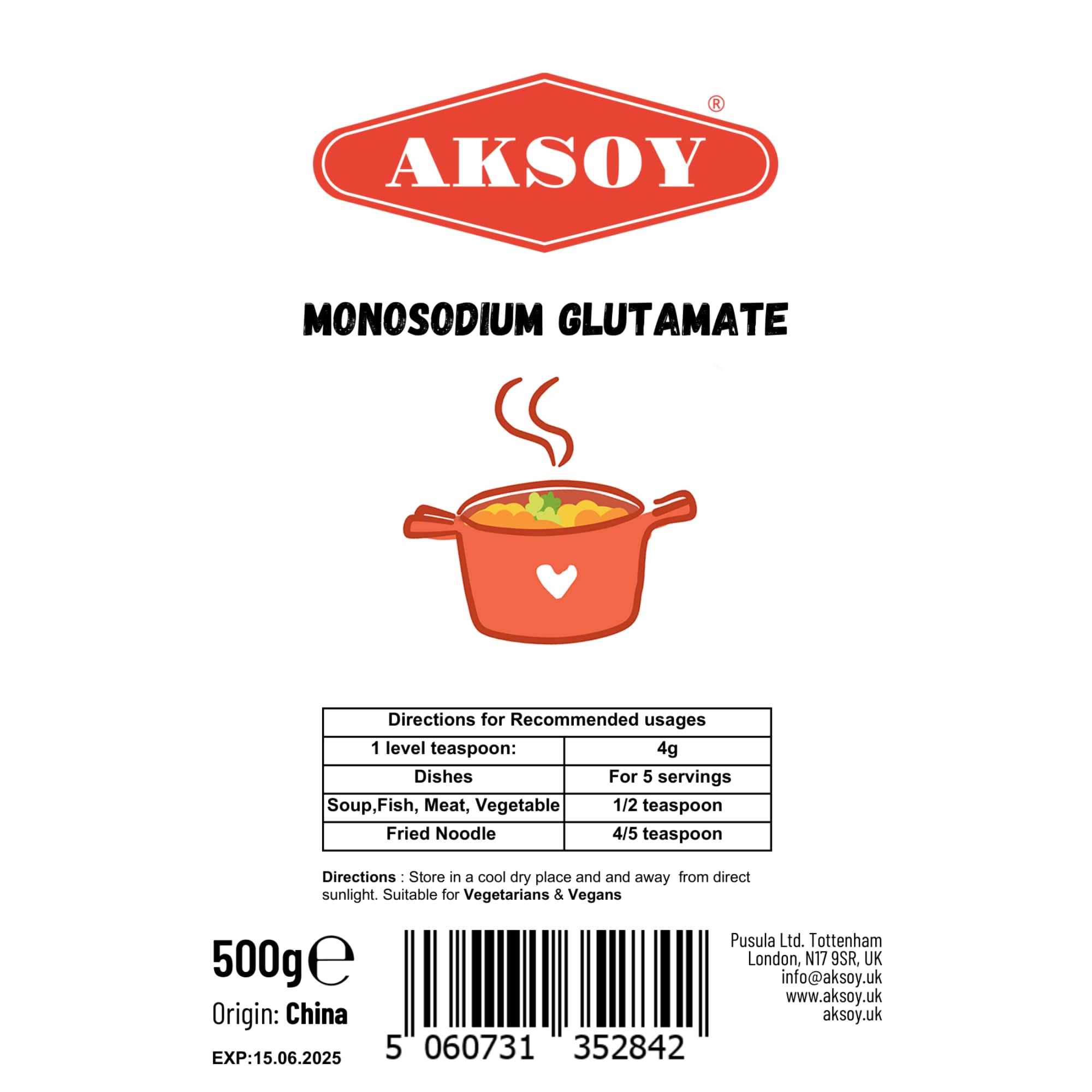 Aksoy 500g Premium MSG (Monosodium Glutamate) | Flavour Enhancer for Cooking 11