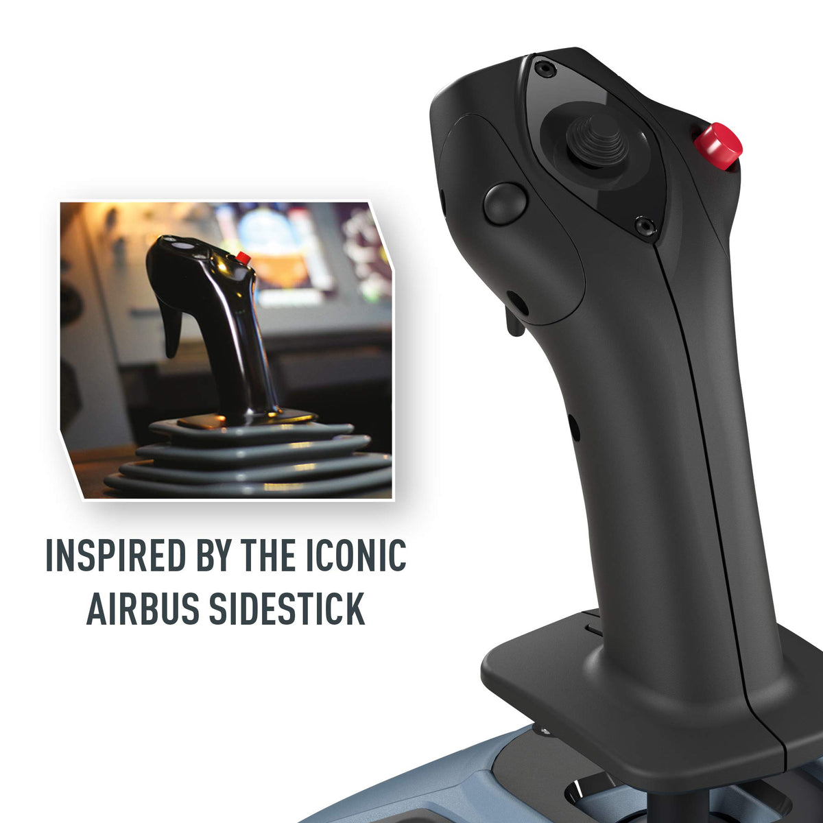 Thrustmaster TCA Sidestick Airbus Edition Flight Stick - 12 Remappable Buttons, PC