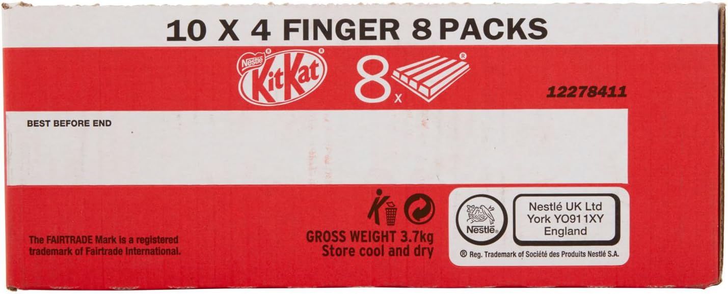 KitKat 4 Finger Milk Chocolate Bar Bumper Multipack, 8 x 41.5 g 8