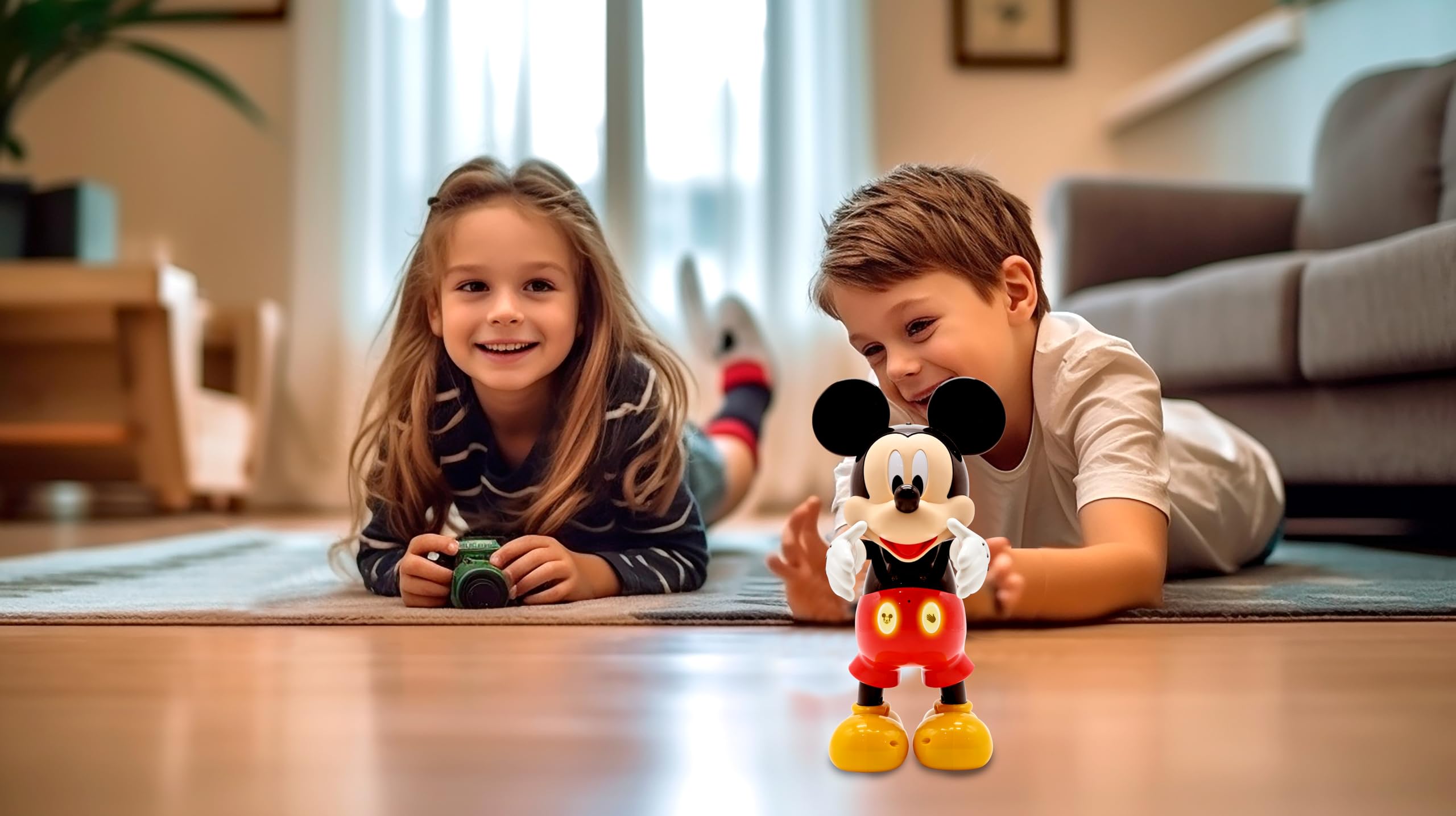 Lexibook Disney Bilingual Mickey Robot - Educational Interactive Toy with Quizzes, Dance & Light Effects 3