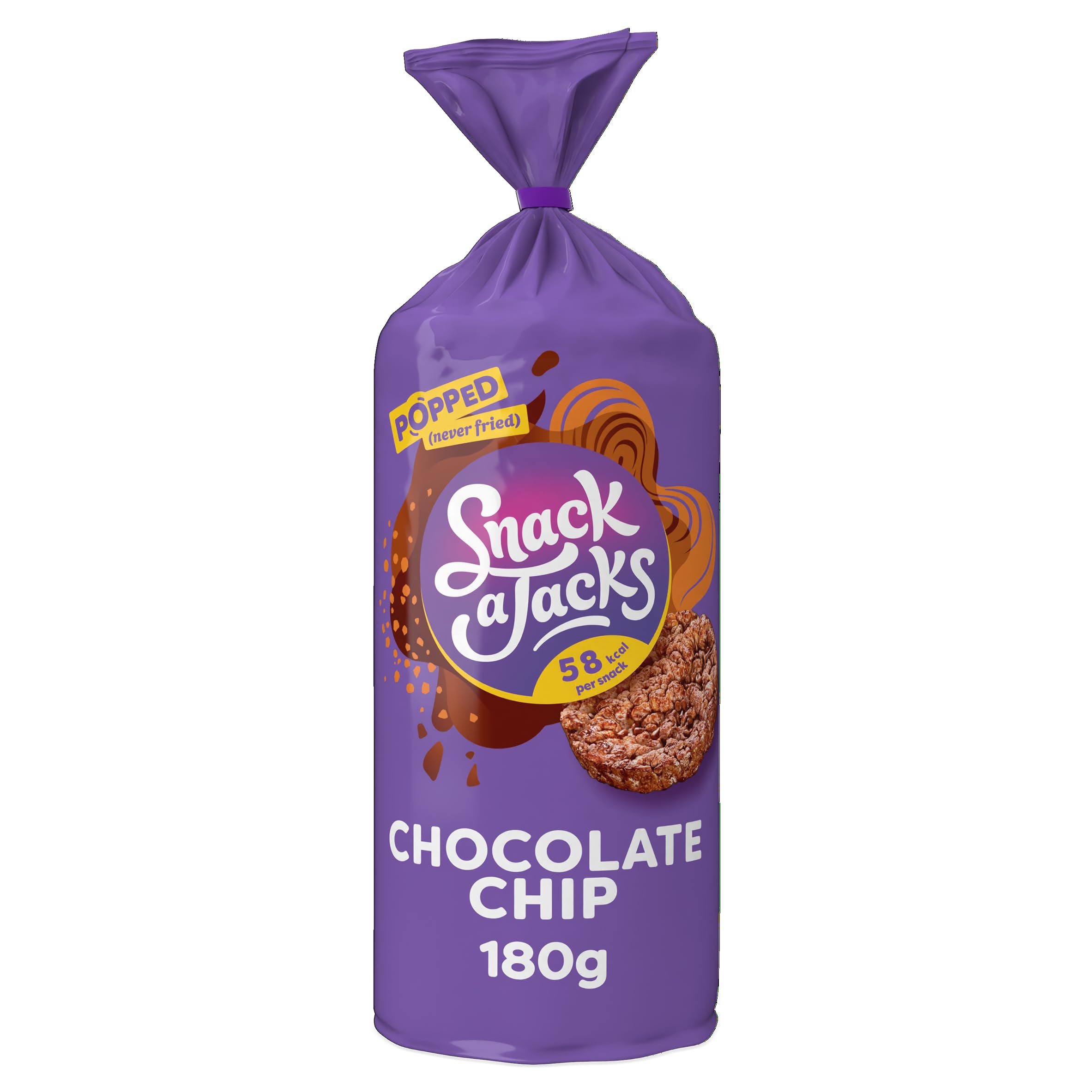 Snack a Jacks Jumbo Chocolate Chip Rice Cakes 180g (Case of 8)