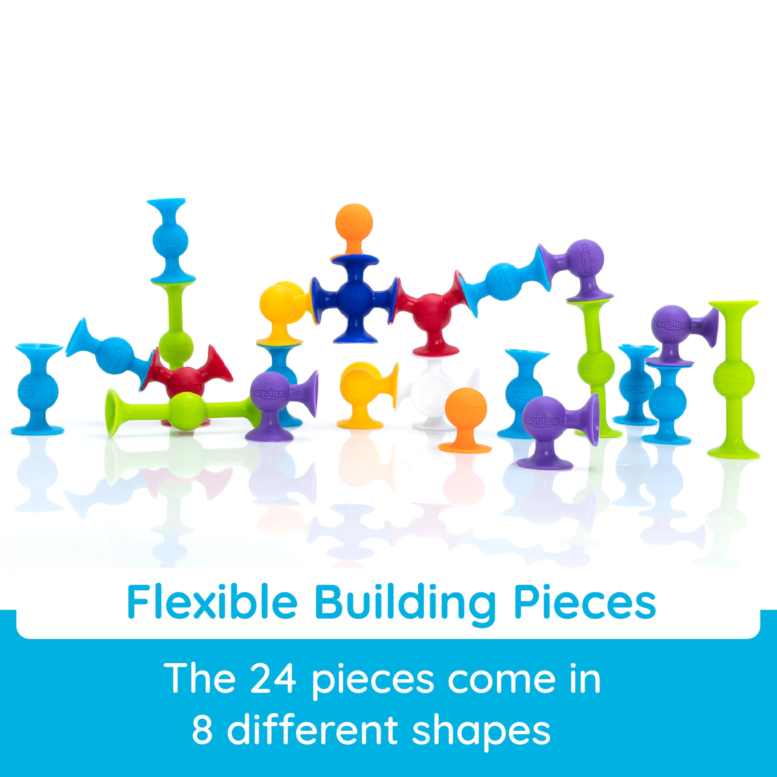 Fat Brain Toys Squigz Starter Set - Suction Construction Playset for Kids 3+ 10