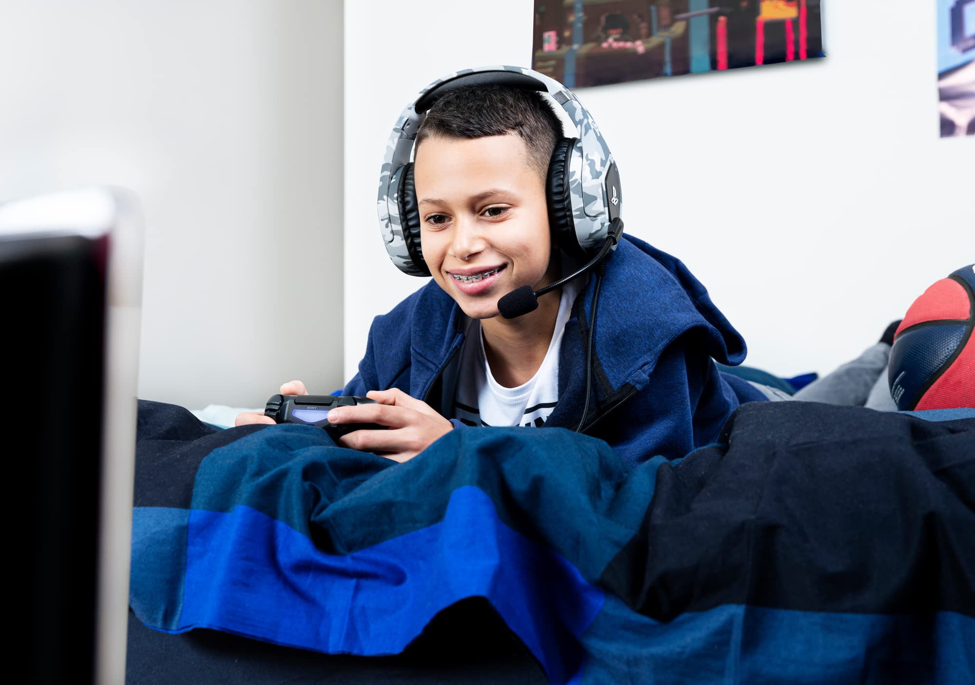 Trust GXT 488 Forze-G Gaming Headset for PS4 and PS5 – Officially Licensed with 50mm Drivers, Foldable Mic, Inline Remote, Grey 11