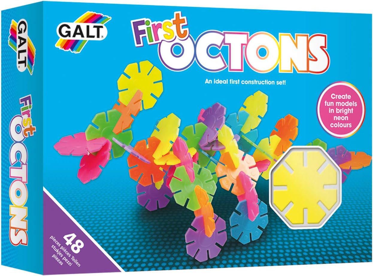 Galt First Octons Construction Toy - 48-Piece Building Set for Ages 3-10