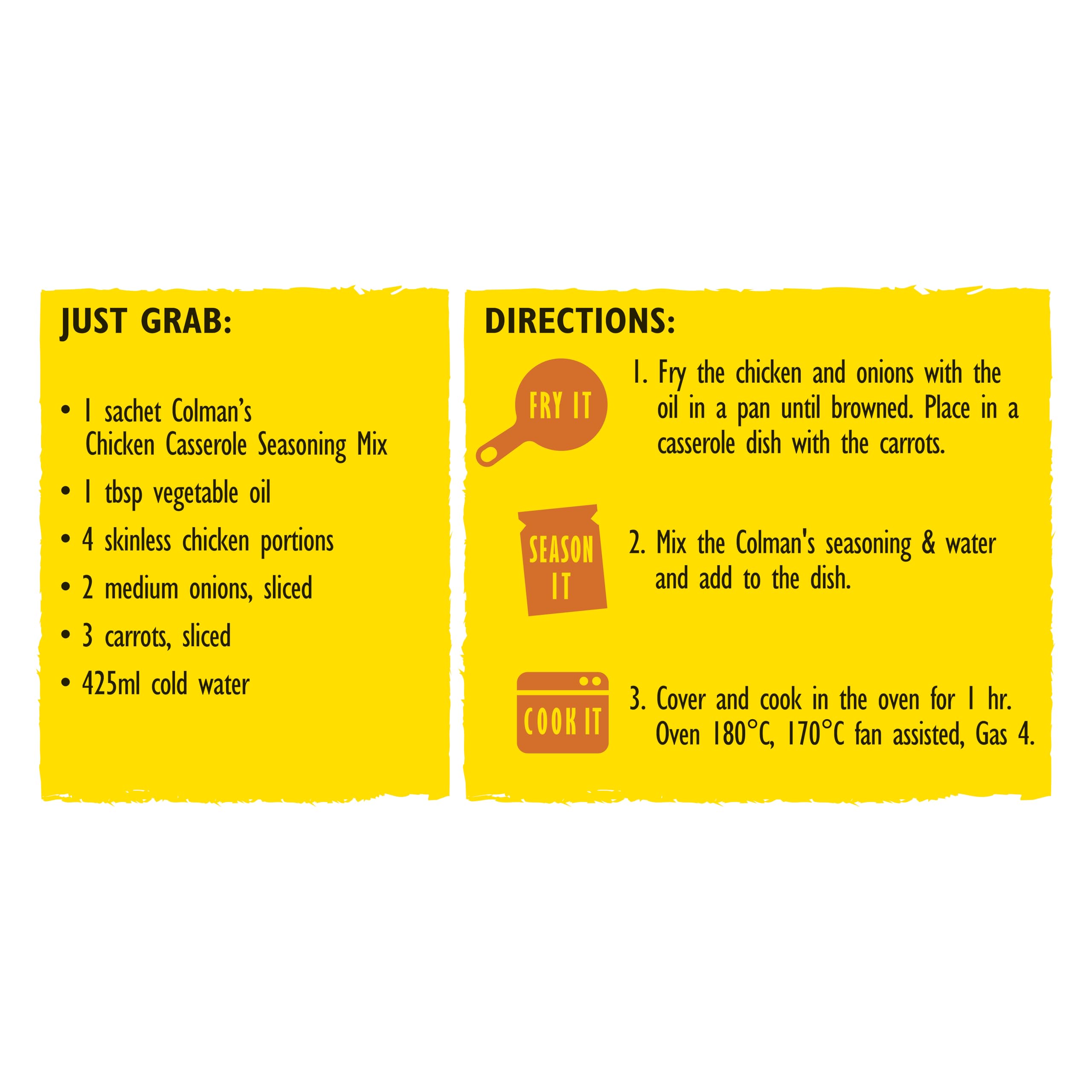 Colman's Chicken Casserole Meal Maker - Classic Comforts Poultry Seasoning Mix