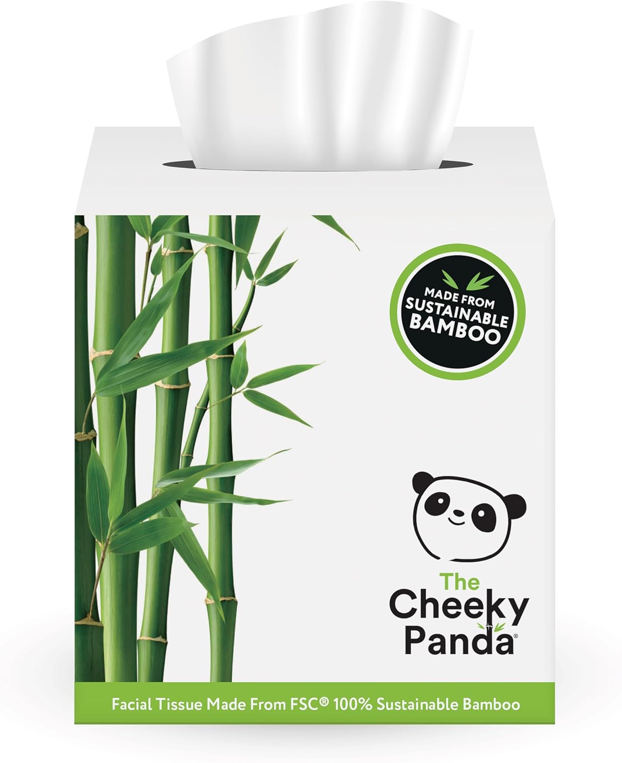 The Cheeky Panda - Bamboo Facial Tissues 12-Pack | Plastic-Free, Hypoallergenic Face Tissues