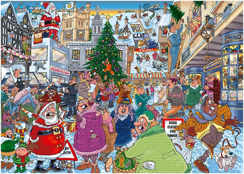Wasgij Christmas 19 - Santa Dash 2 x 1000-Piece Jigsaw Puzzle for Adults 4