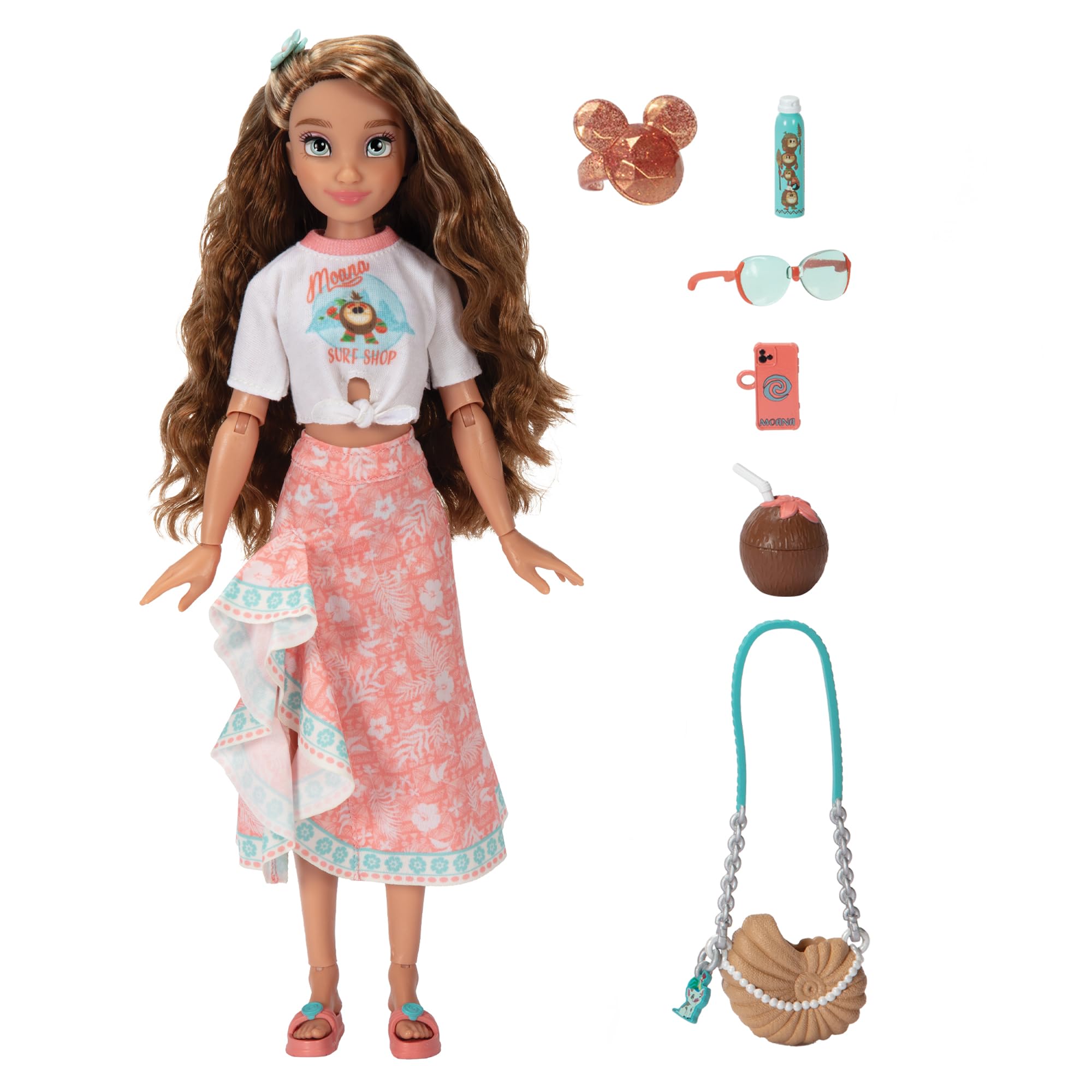 Disney ILY 4ever Moana Fashion Doll - 11.5" Collectible Figure with Poseable Joints & Mickey Ring