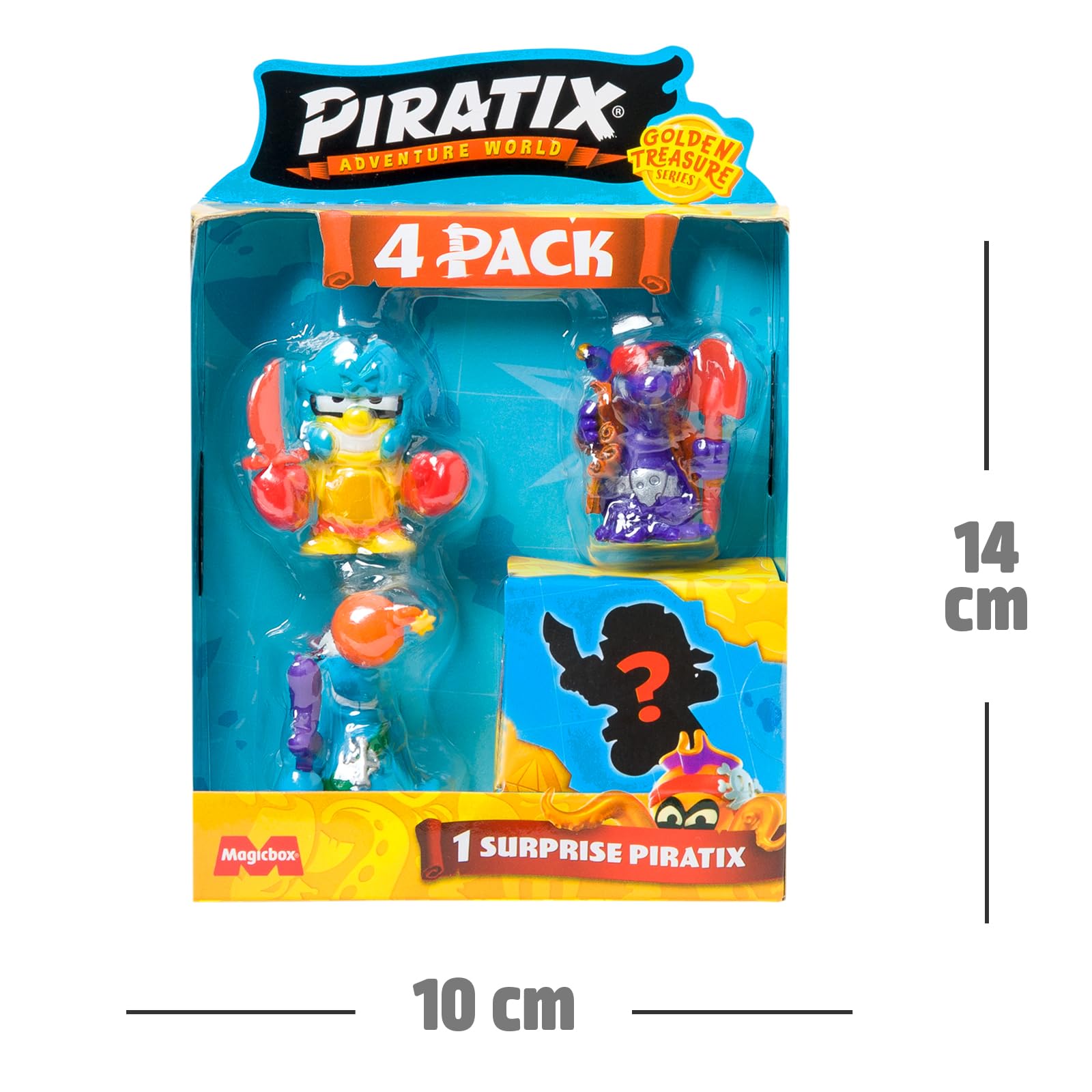 PIRATIX Adventure World Golden Treasure Series - 4 Pack with Surprise Figure 3