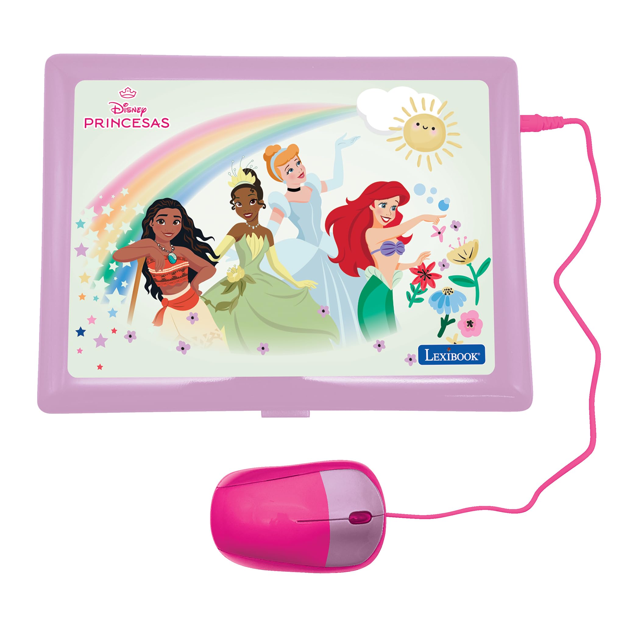 LEXIBOOK Disney Princess Bilingual Educational Laptop - Spanish/English Learning for Kids