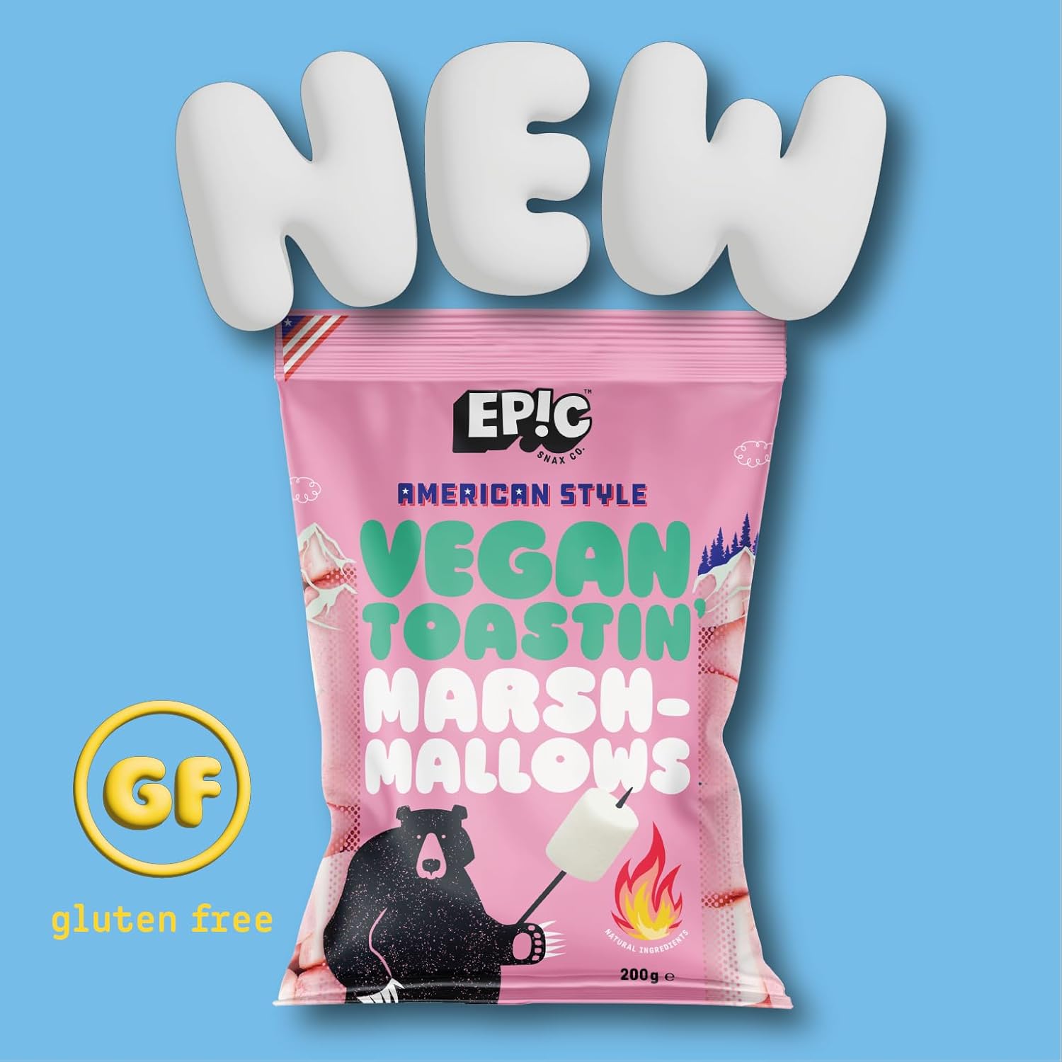 EPIC SNAX CO - Vegan Toastin' Marshmallows Plant Based American Style 200g 8